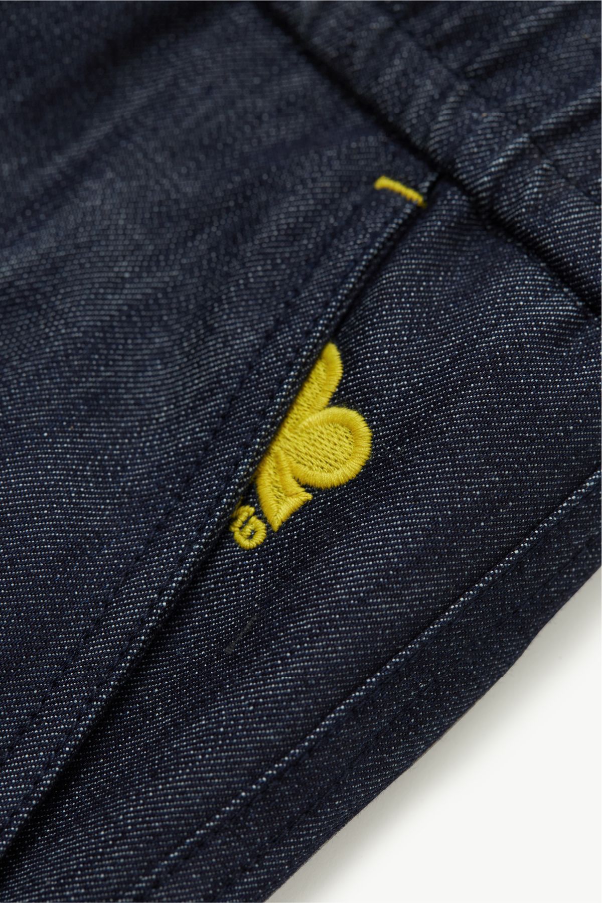 무드디렉터(MOODDIRECTOR) Le rayon jaune 데님 쇼츠 다크 블루
