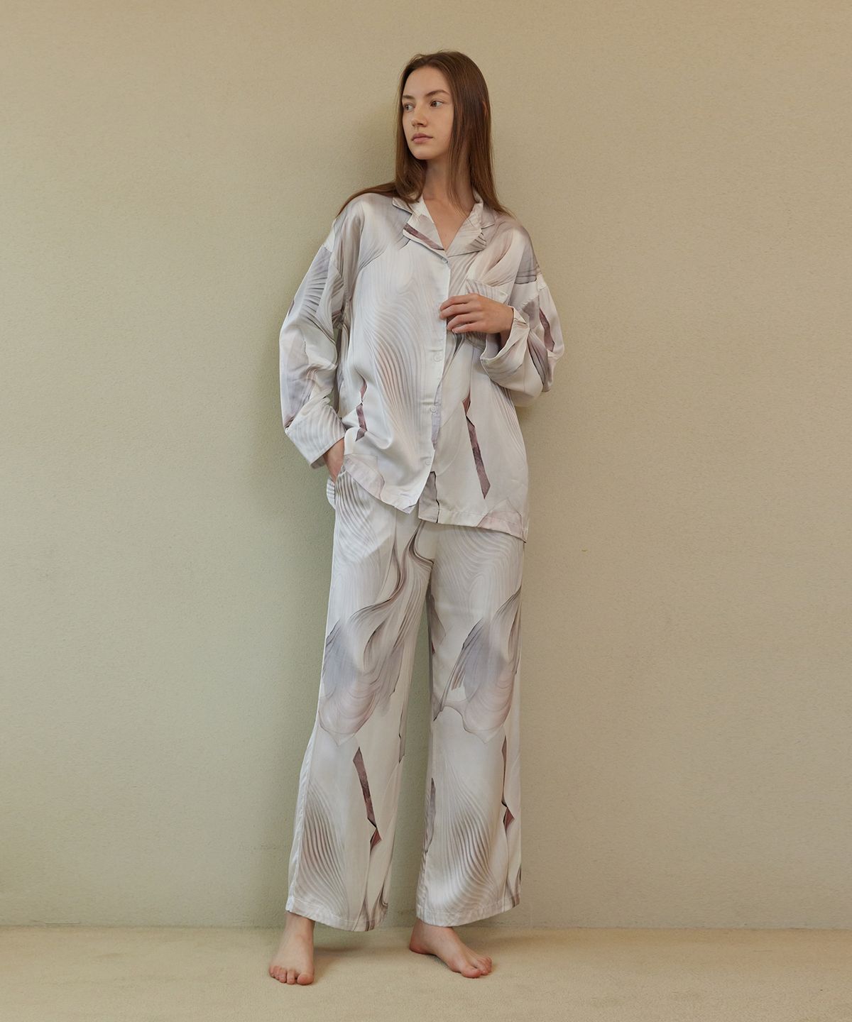 아템포(ATEMPO) CLASSIC ROUND PAJAMA SET_gentle wave