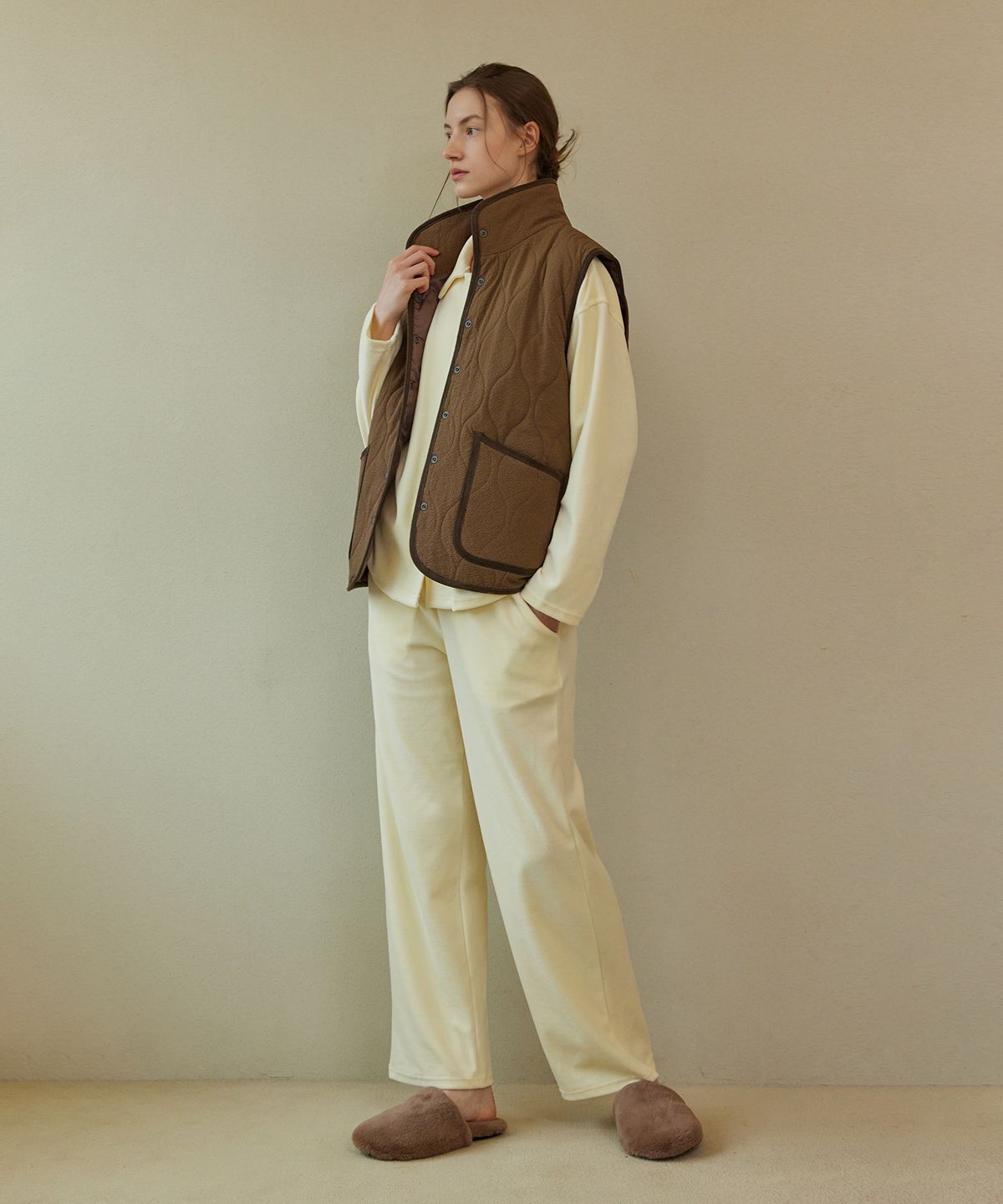 아템포(ATEMPO) VELOUR PAJAMA SET_cream (women)