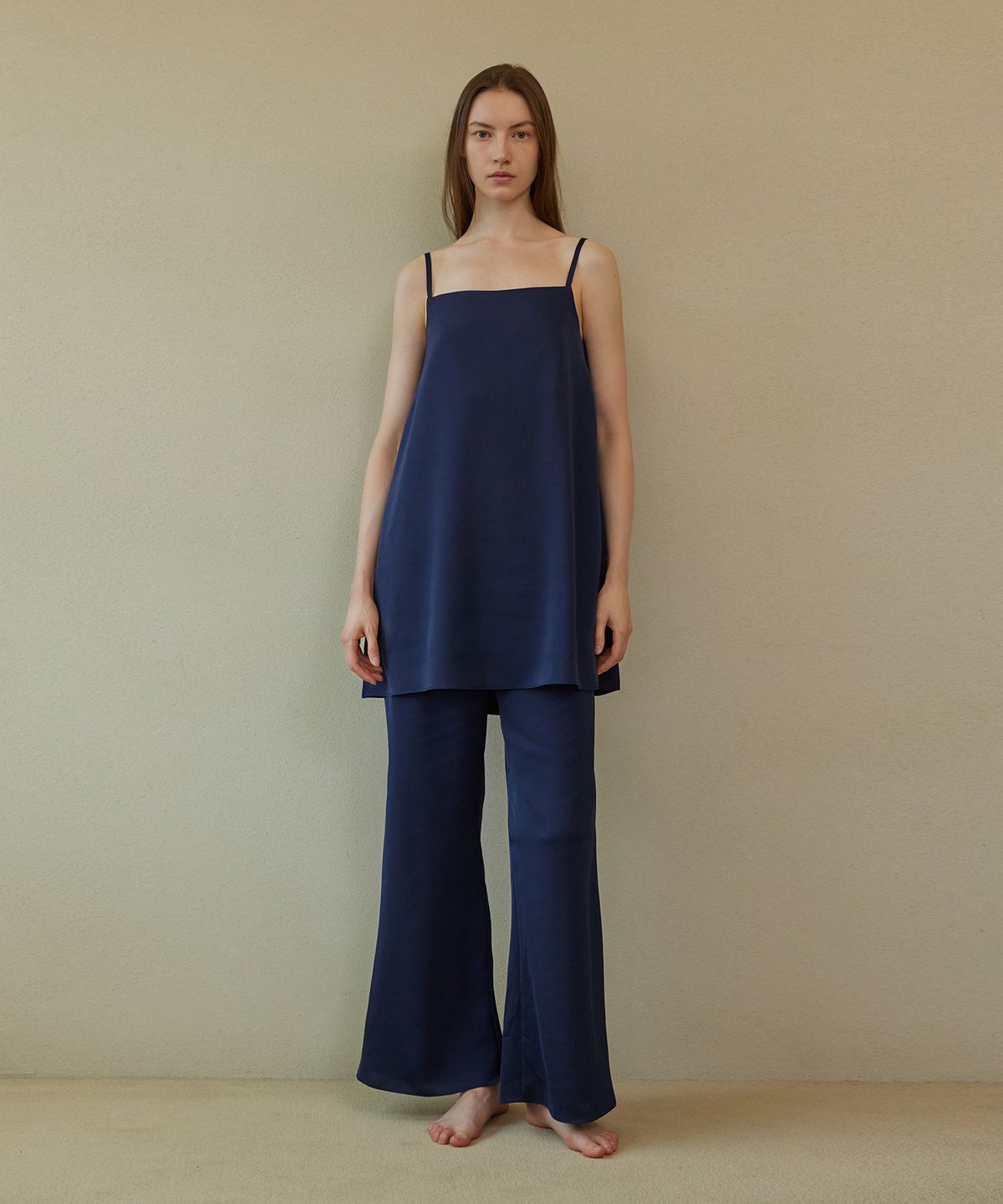 아템포(ATEMPO) LONG SLIP PAJAMA SET_royal navy