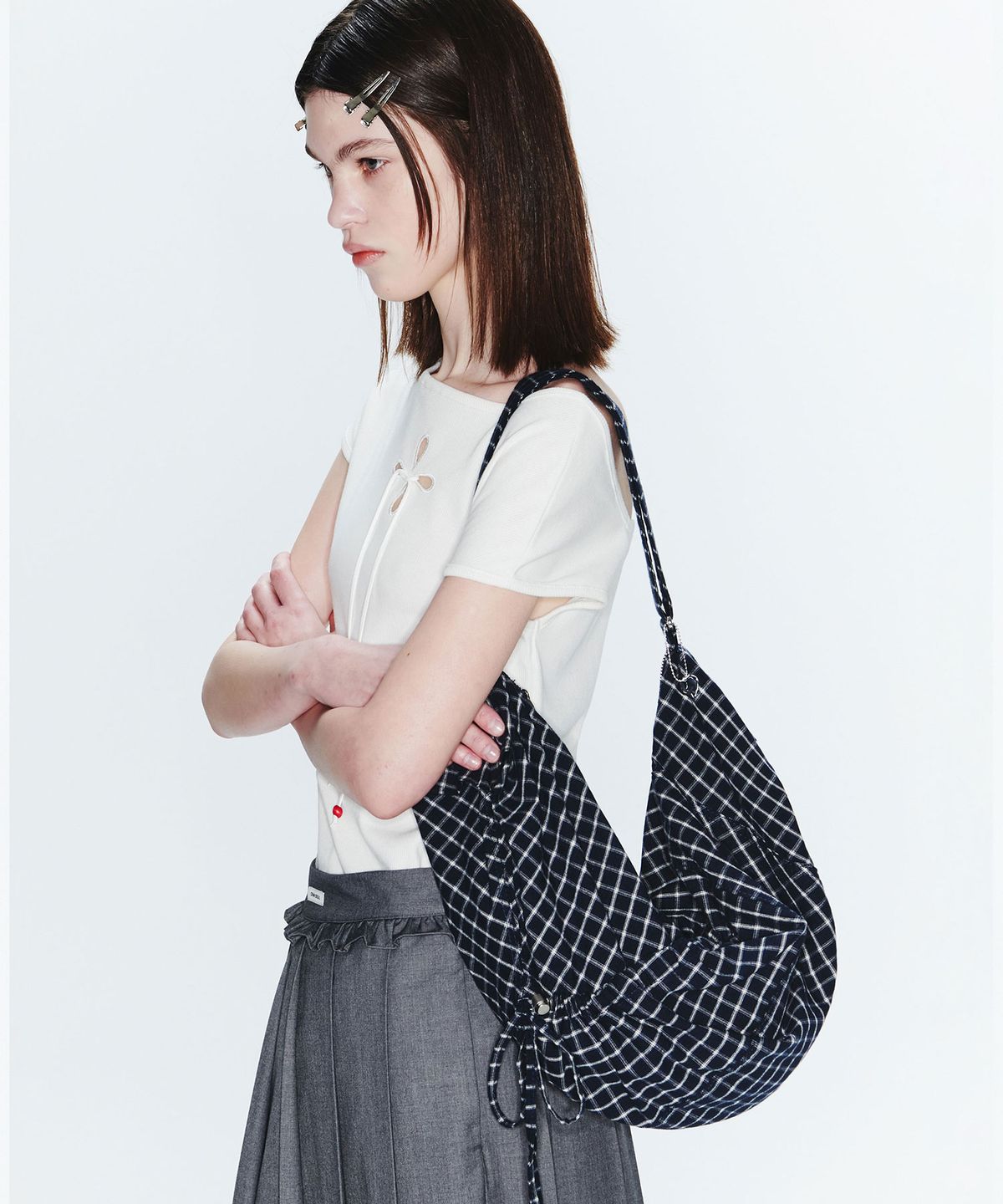 페넥(FENNEC) LASSIE BAG - CHECK NAVY