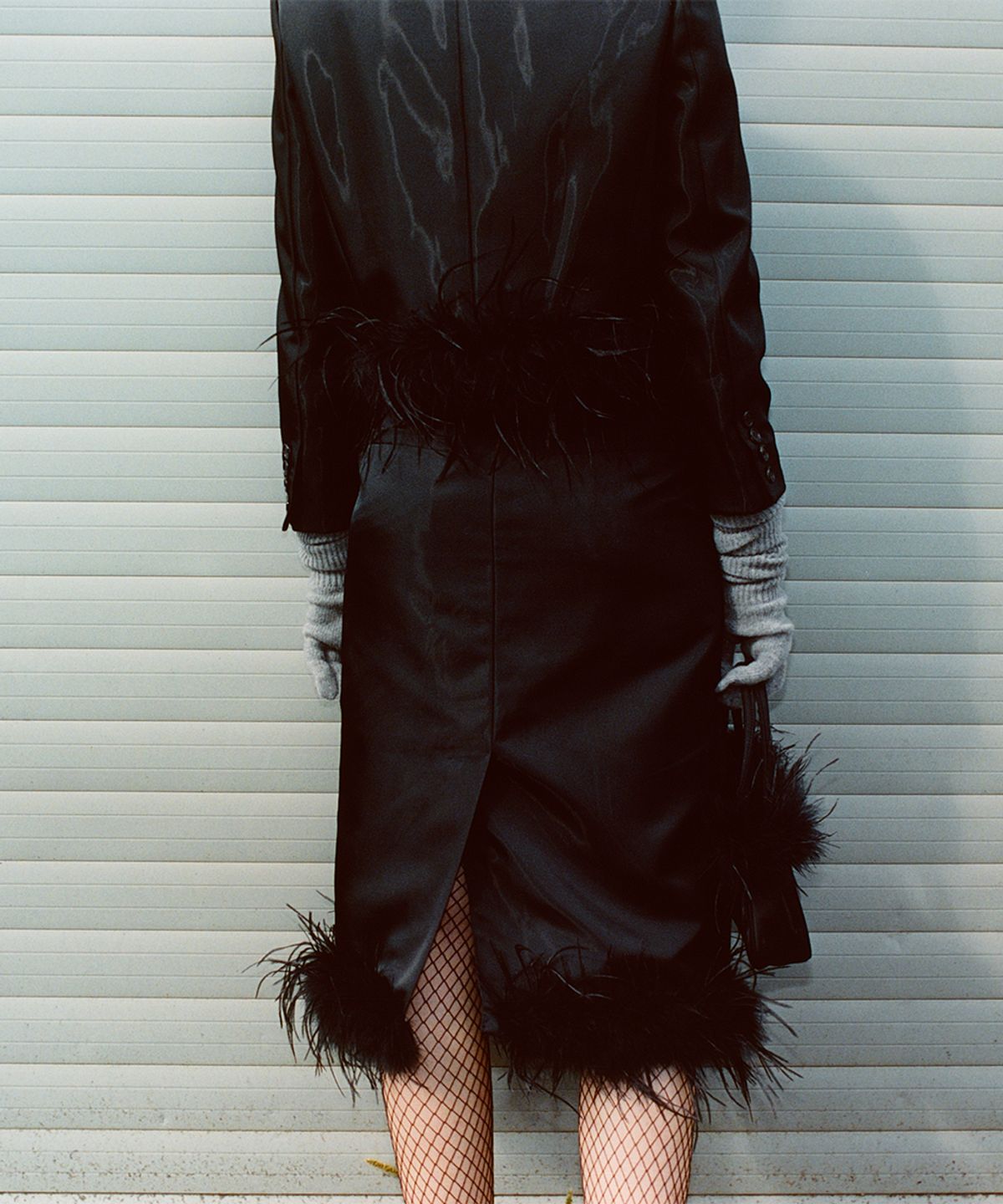 문선 아카이브(MOONSUN ARCHIVE) Ostrich Hair Tote Bag / Black