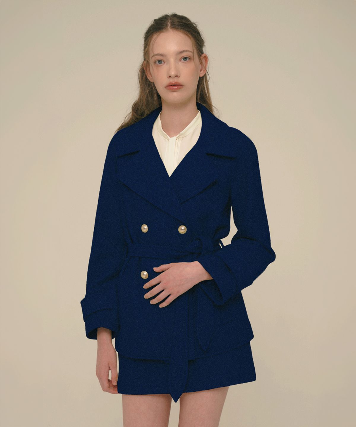 아이스가든에이오공팔(ICE GARDEN A.508) Wool Blended Pea-coat