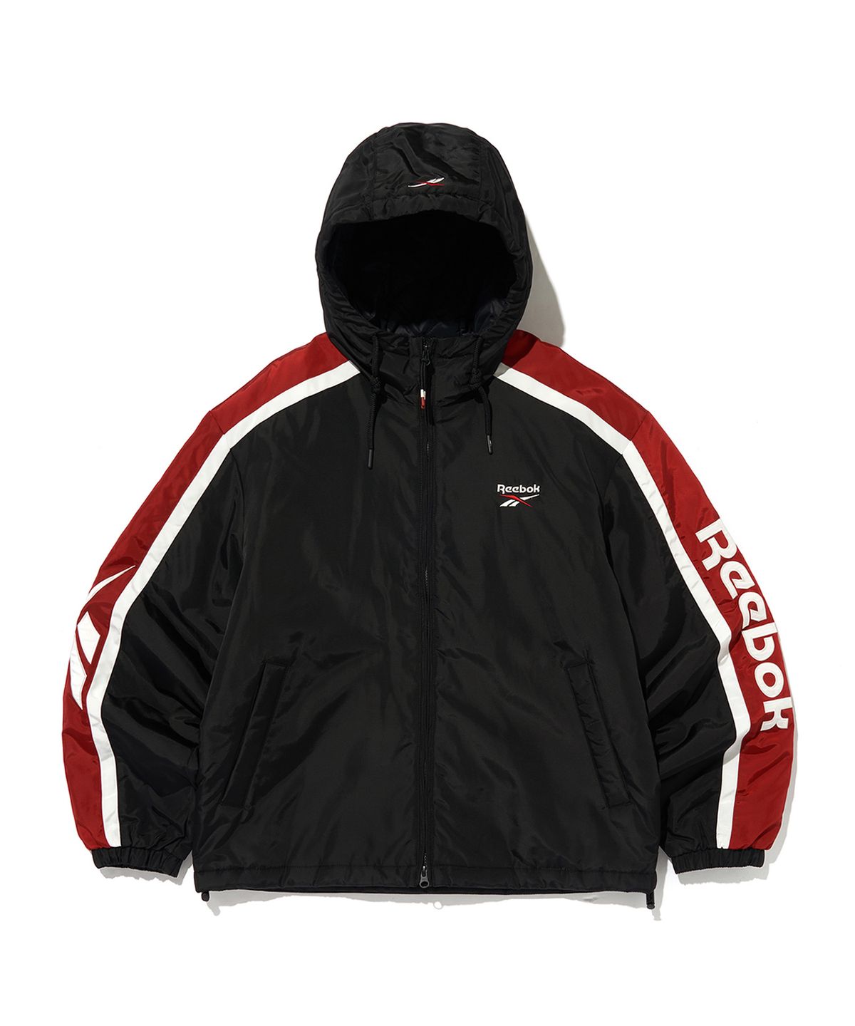 리복(REEBOK) 벡터 패널드 패딩 자켓 - 블랙