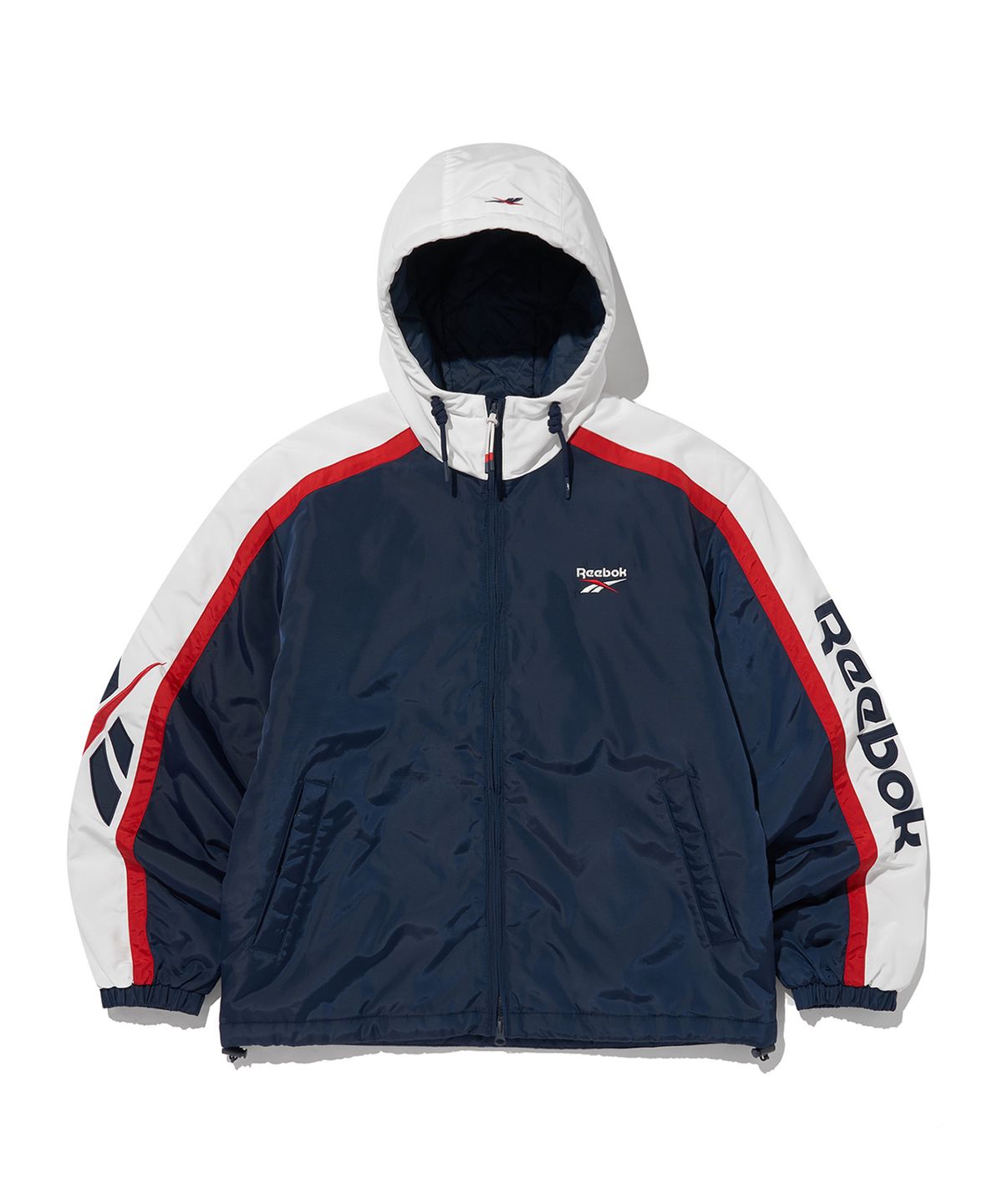 리복(REEBOK) 벡터 패널드 패딩 자켓 - 네이비