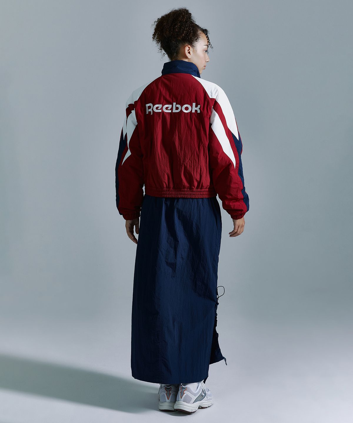 리복(REEBOK) 헤리티지 크롭 패딩 자켓(W) - 레드