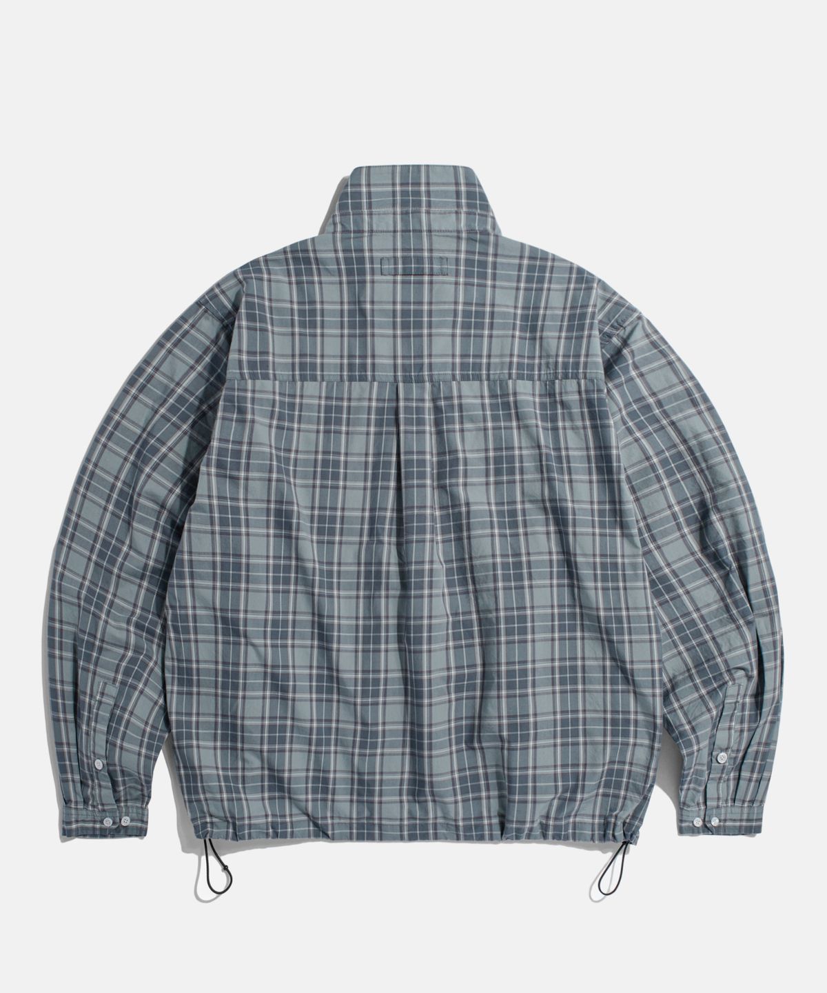 에스피오나지(ESPIONAGE) Half Zip Anorak Shirt Blue Check