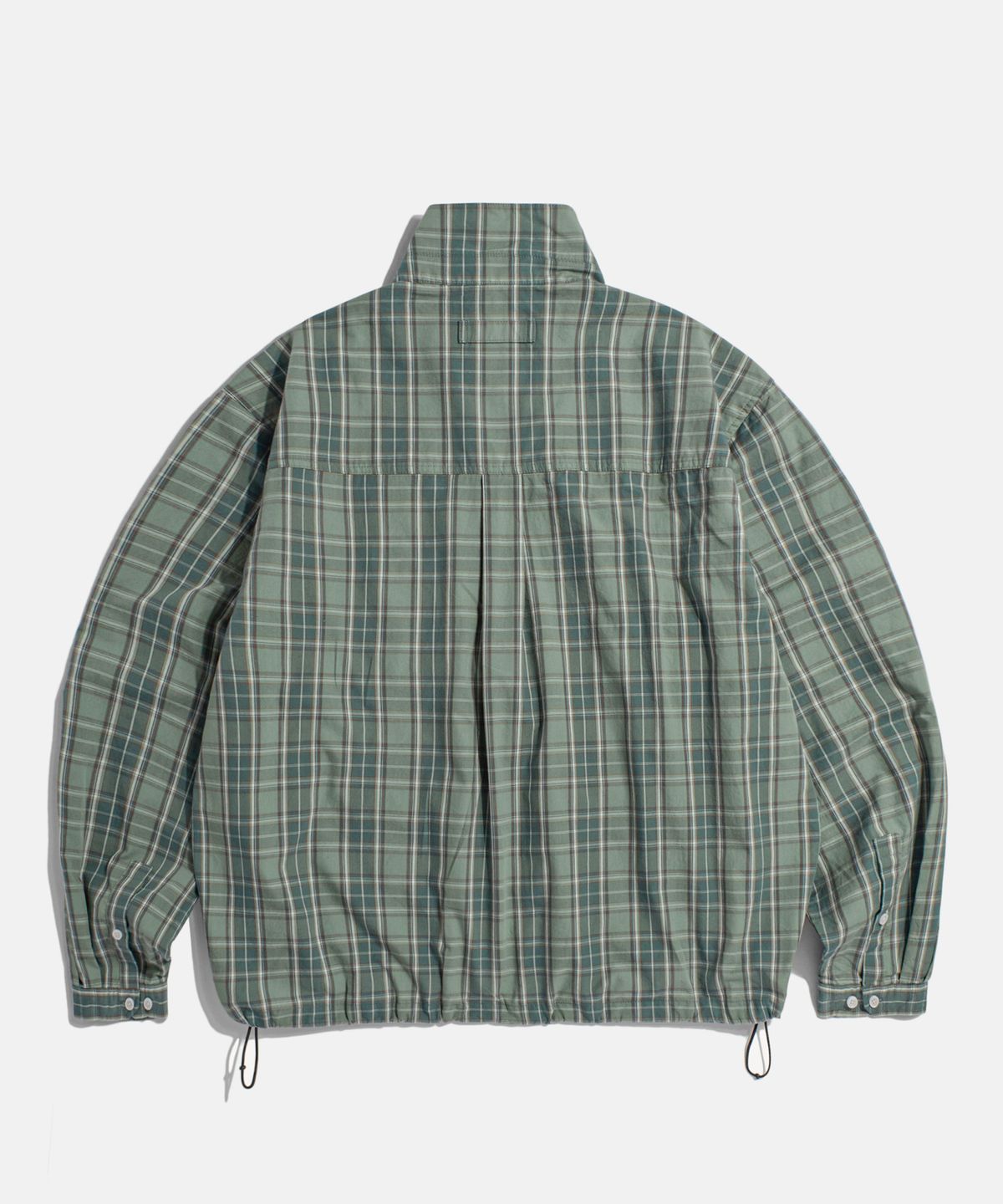 에스피오나지(ESPIONAGE) Half Zip Anorak Shirt Green Check