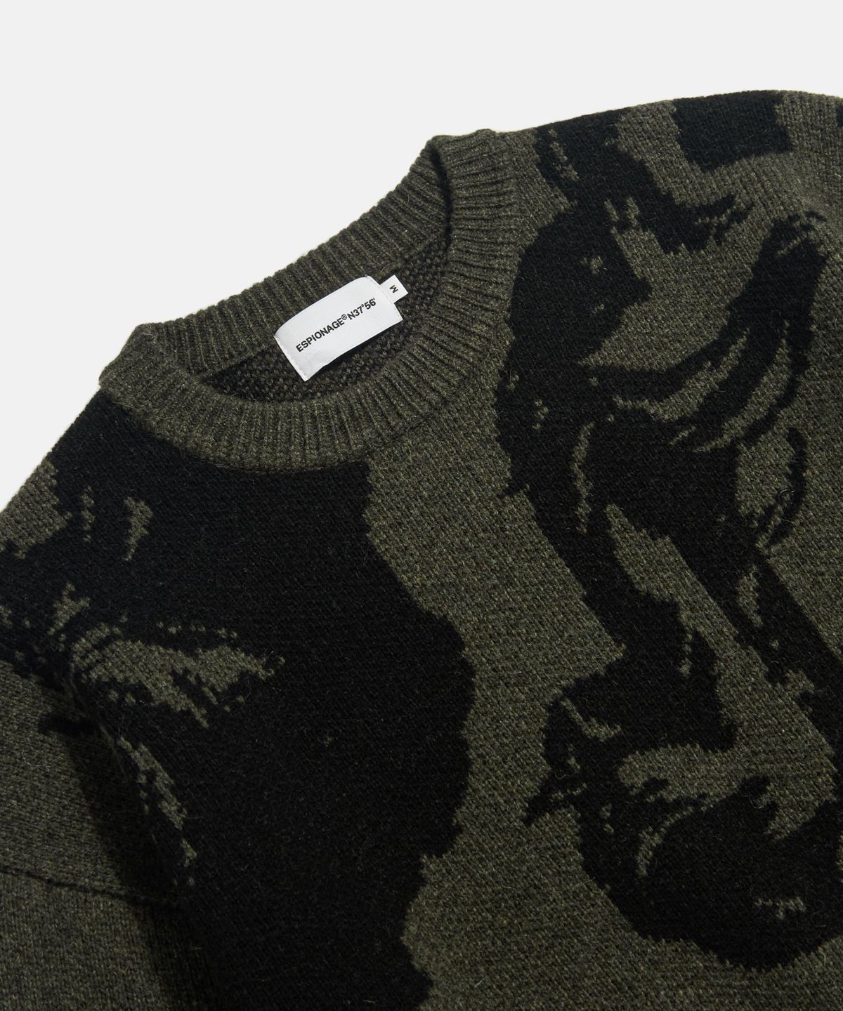 에스피오나지(ESPIONAGE) Beethoven Knit Sweater Olive
