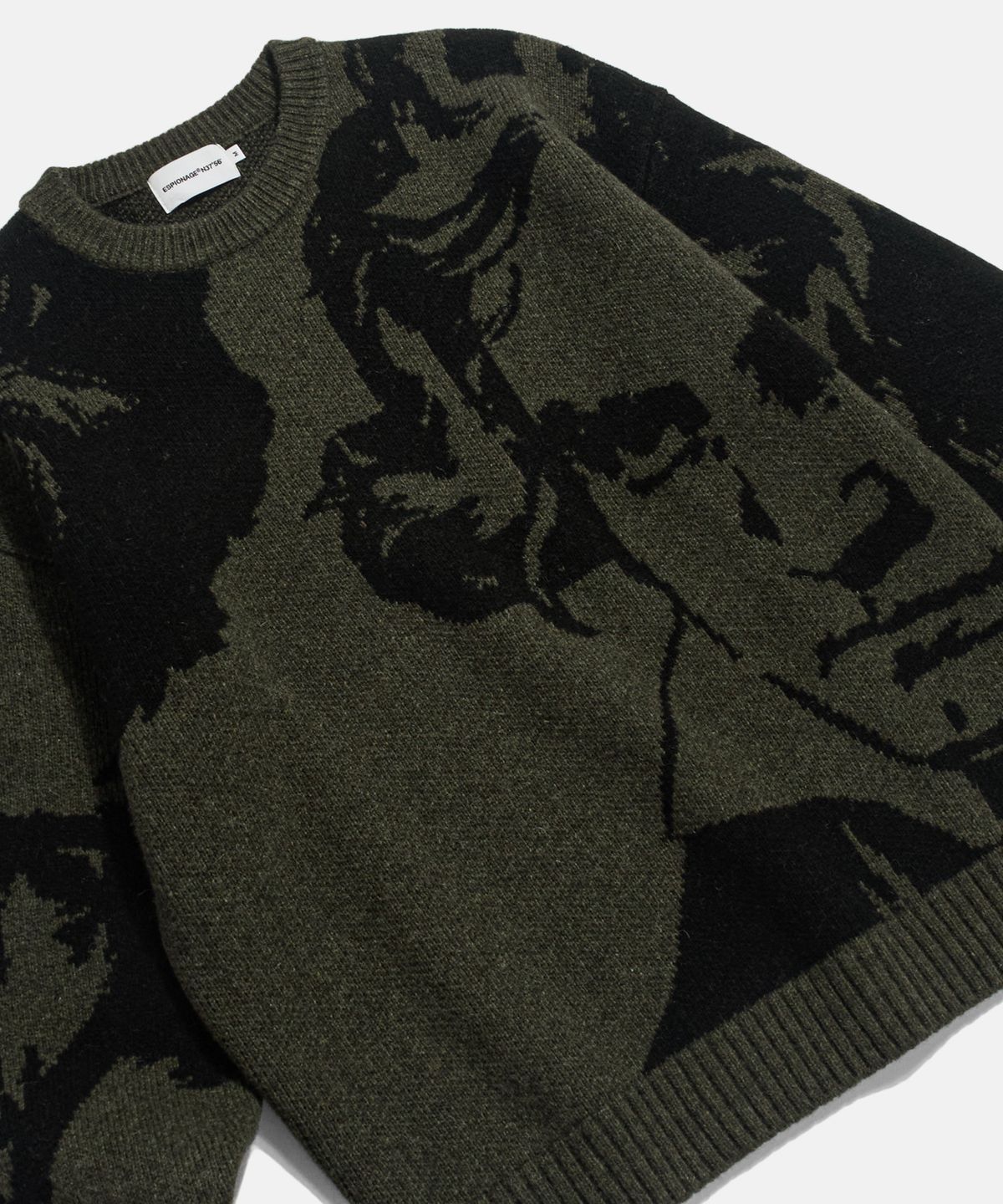 에스피오나지(ESPIONAGE) Beethoven Knit Sweater Olive