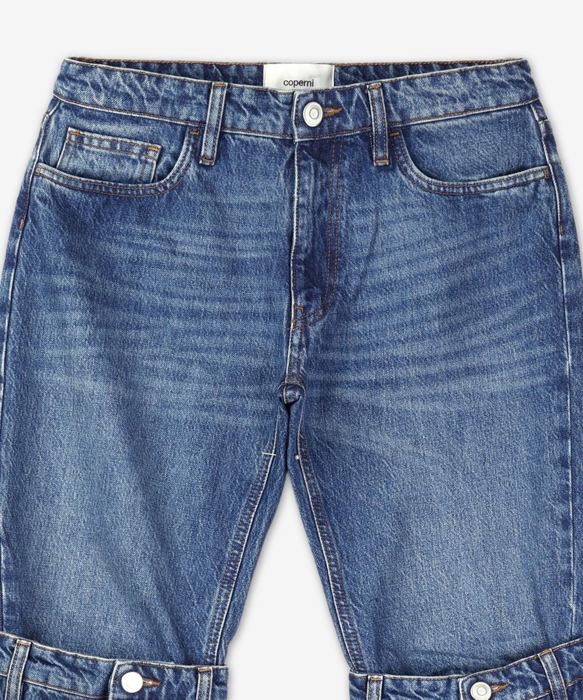 코페르니(COPERNI) 오픈 니 데님 팬츠 - 블루 / COPP55252Blue