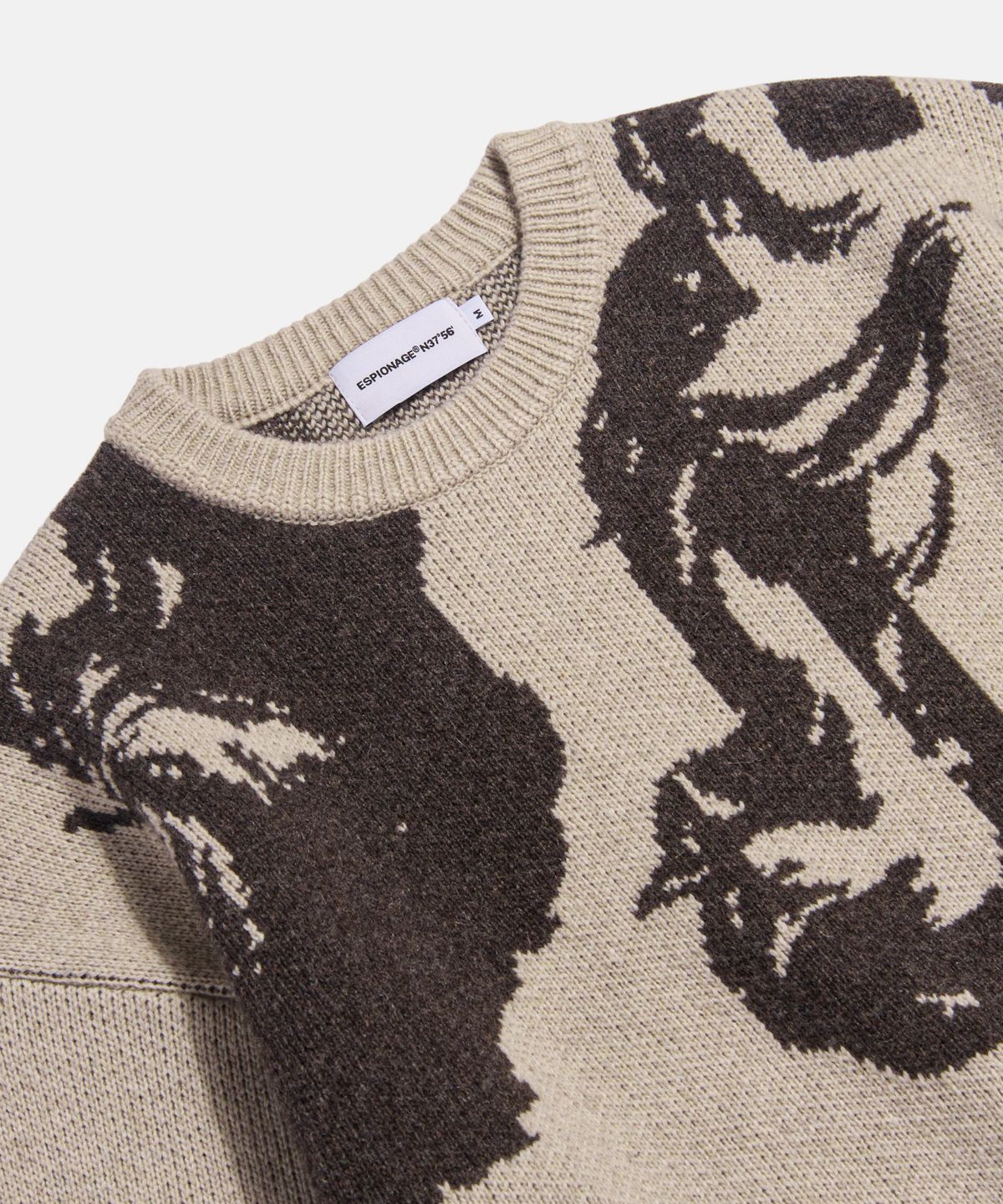 에스피오나지(ESPIONAGE) Beethoven Knit Sweater Sand Beige