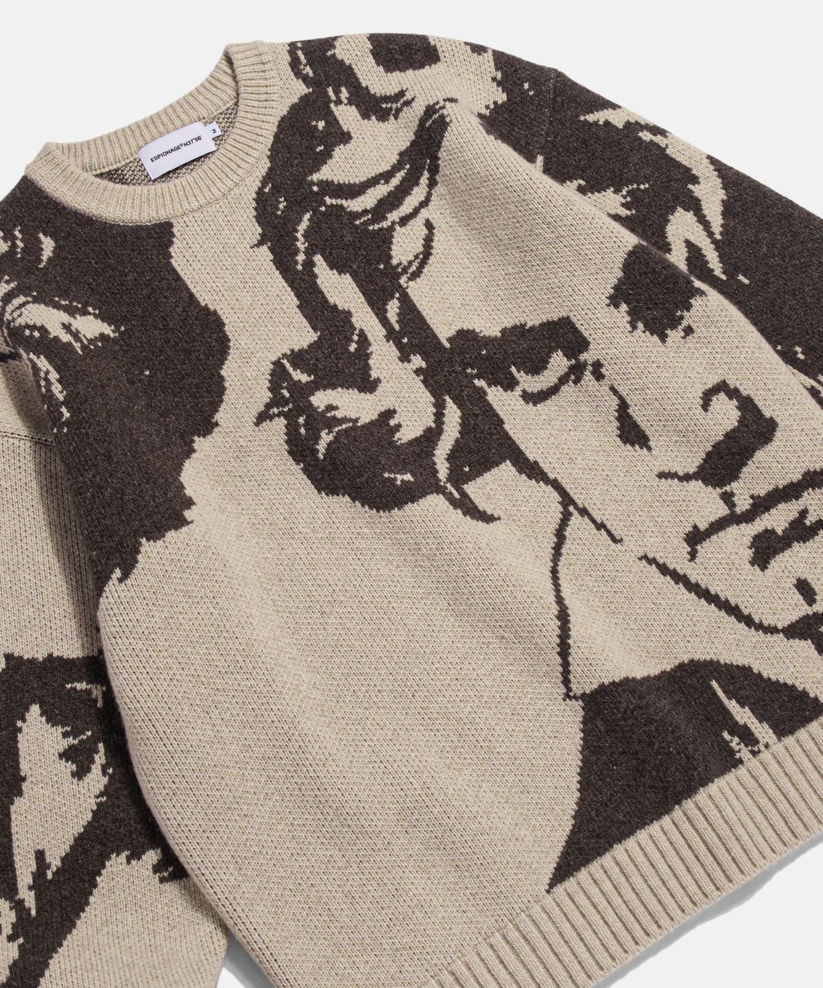 에스피오나지(ESPIONAGE) Beethoven Knit Sweater Sand Beige