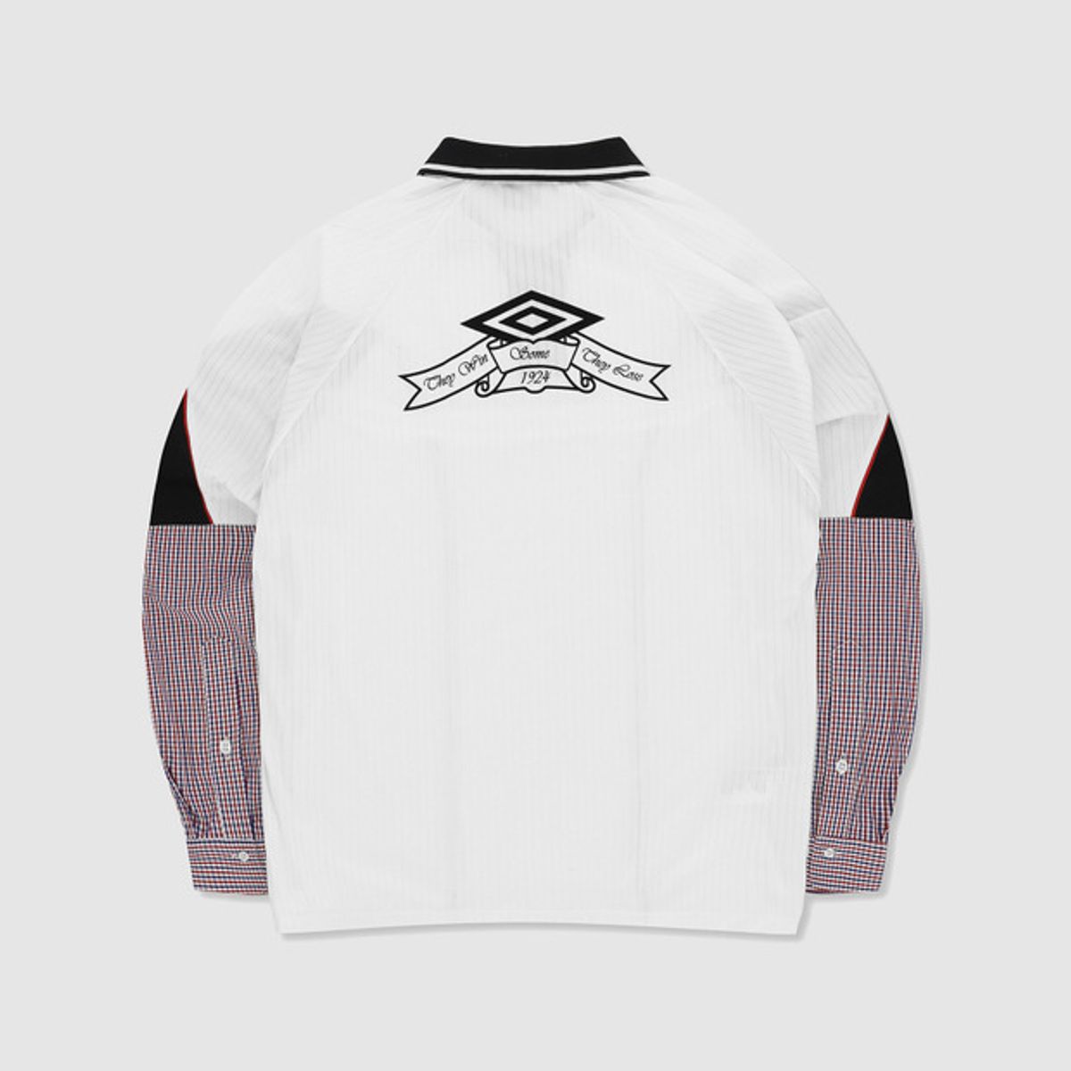 엄브로(UMBRO) [UMB X Slam Jam] 깅엄 컷업 폴로티 화이트(UP411CRJO1)