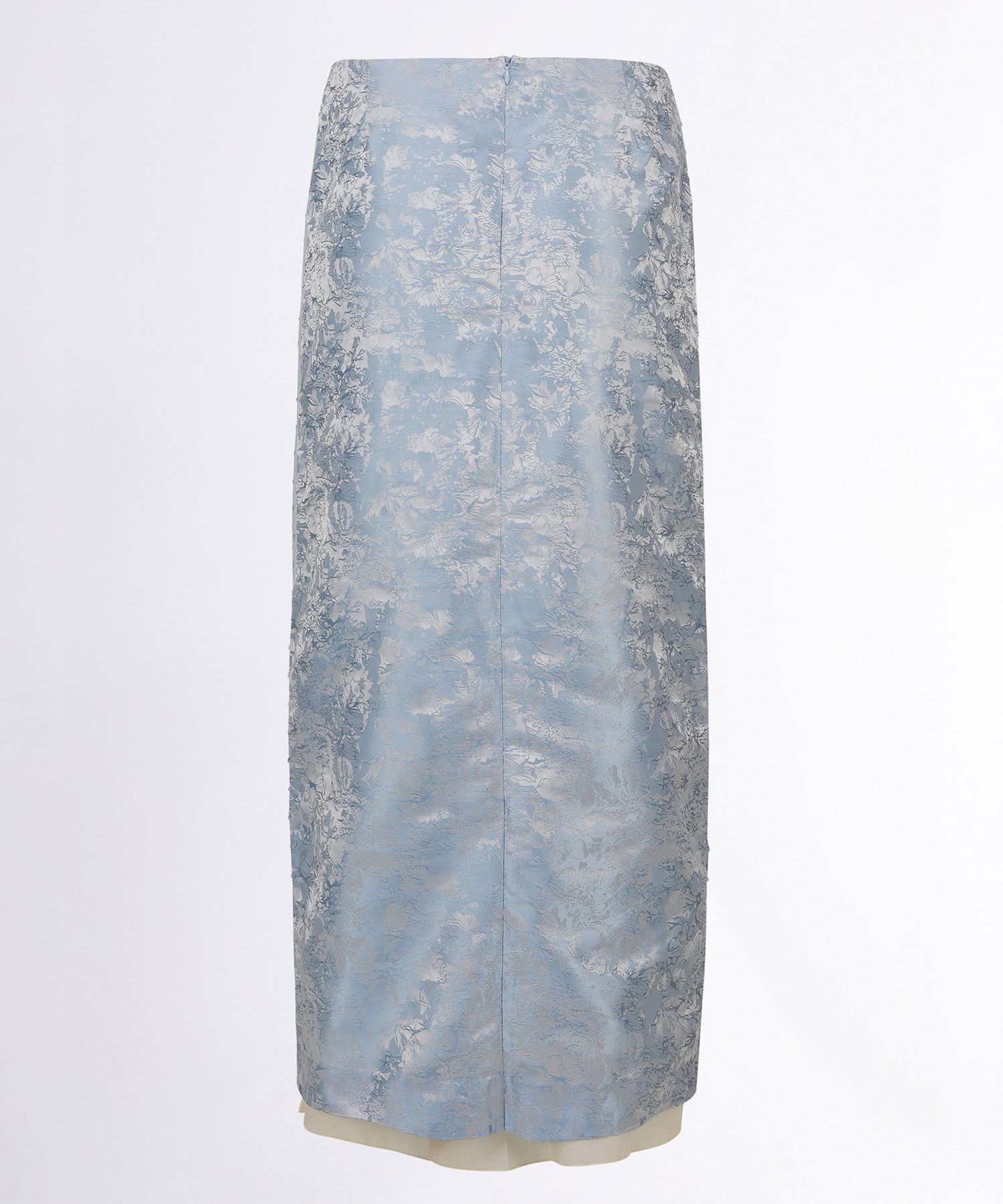 ★SCULPTOR★ Jacquard Layered Skirt Blue SC24A419BL Jacquard Layered Skirt Blue – Sculptor