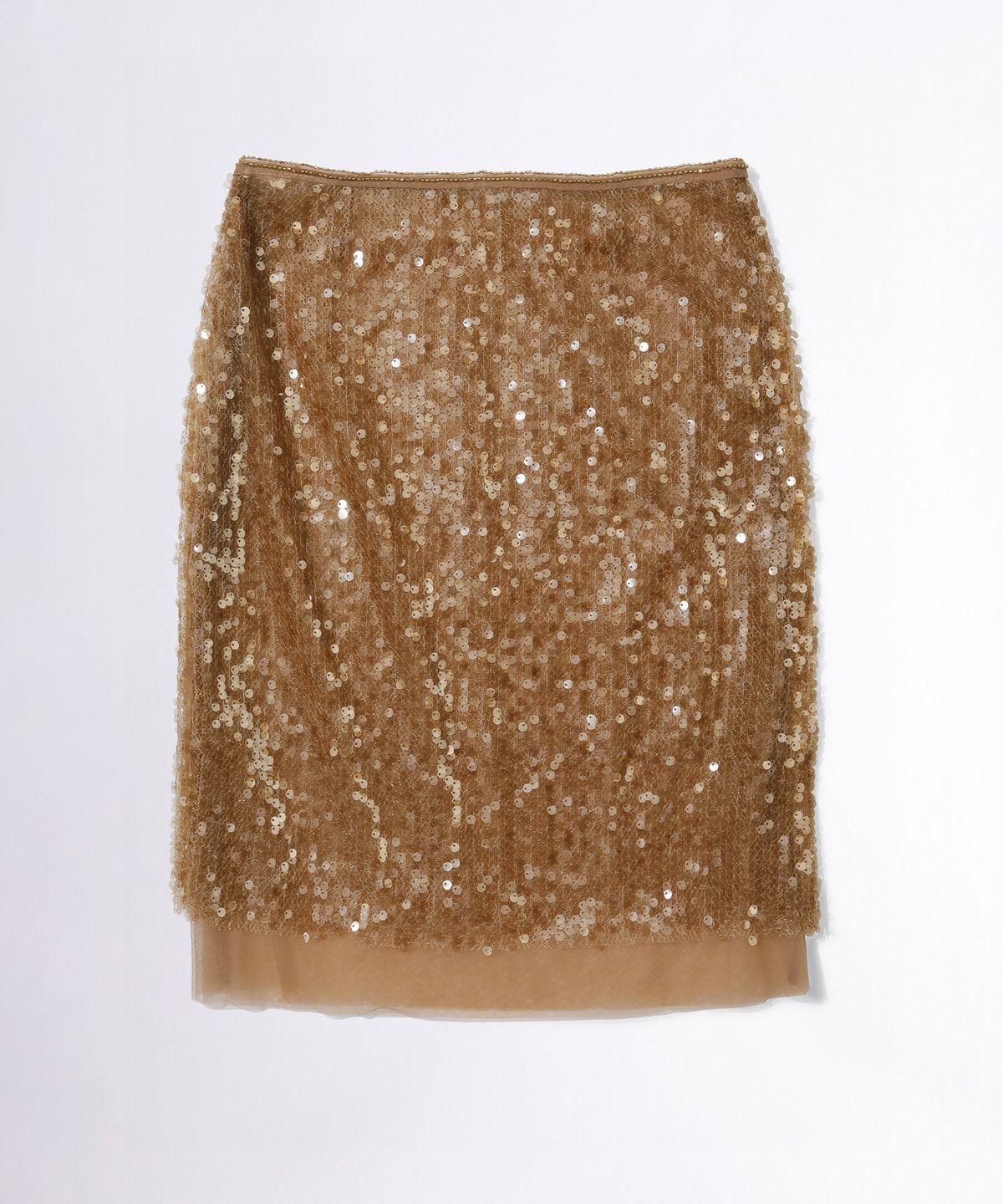 스컬프터(SCULPTOR) Sequin Midi Skirt Brown