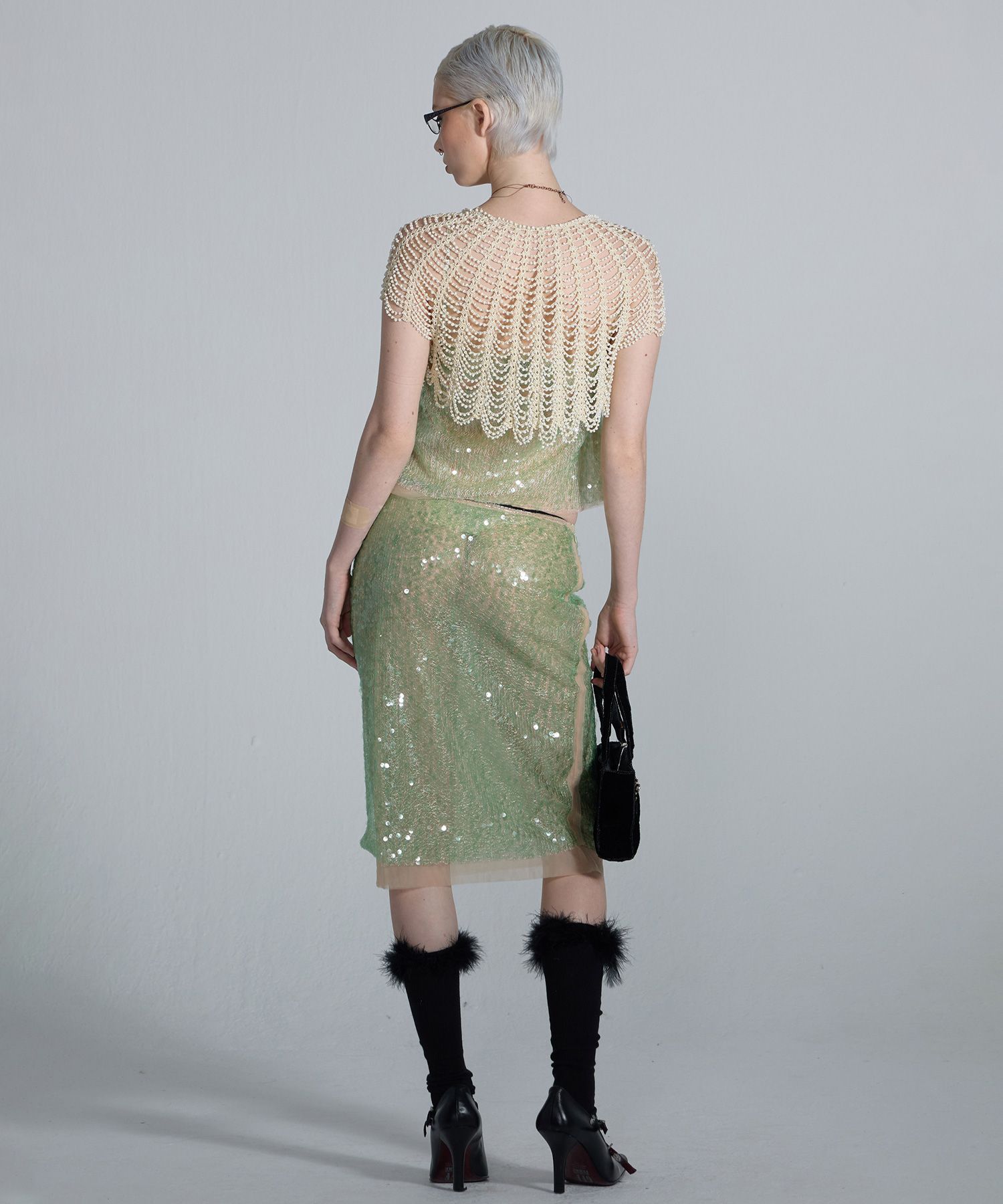 【SCULPTOR】Sequin Midi Skirt Brown MUSINSA | SCULPTOR Sequin Midi Skirt Green