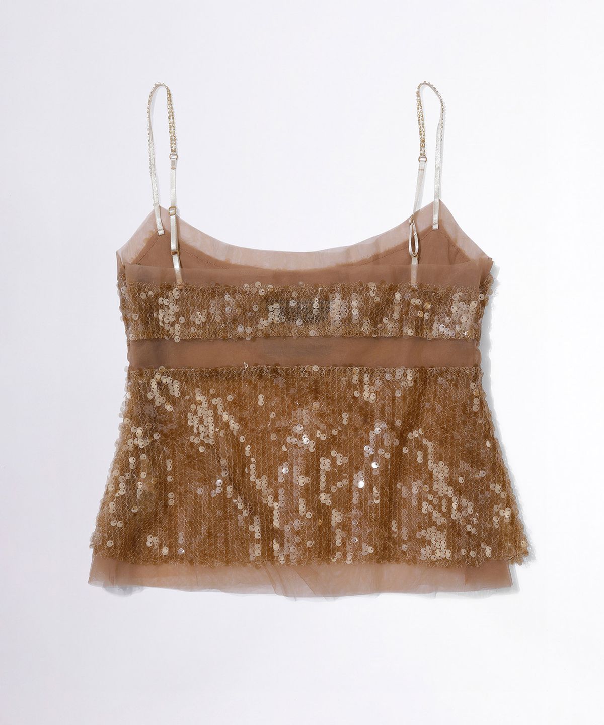 스컬프터(SCULPTOR) Sequin Layered Camisole Brown