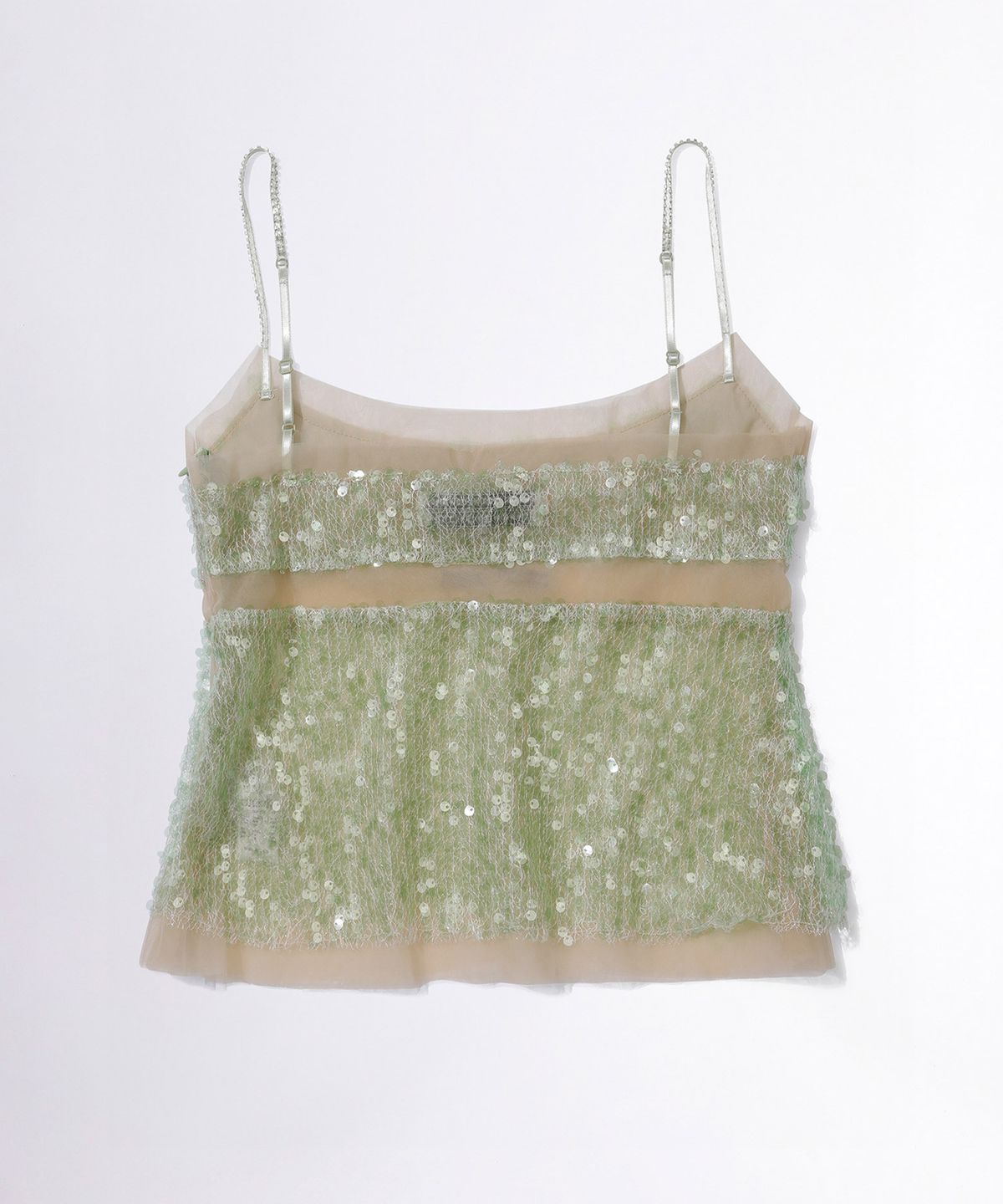 스컬프터(SCULPTOR) Sequin Layered Camisole Green