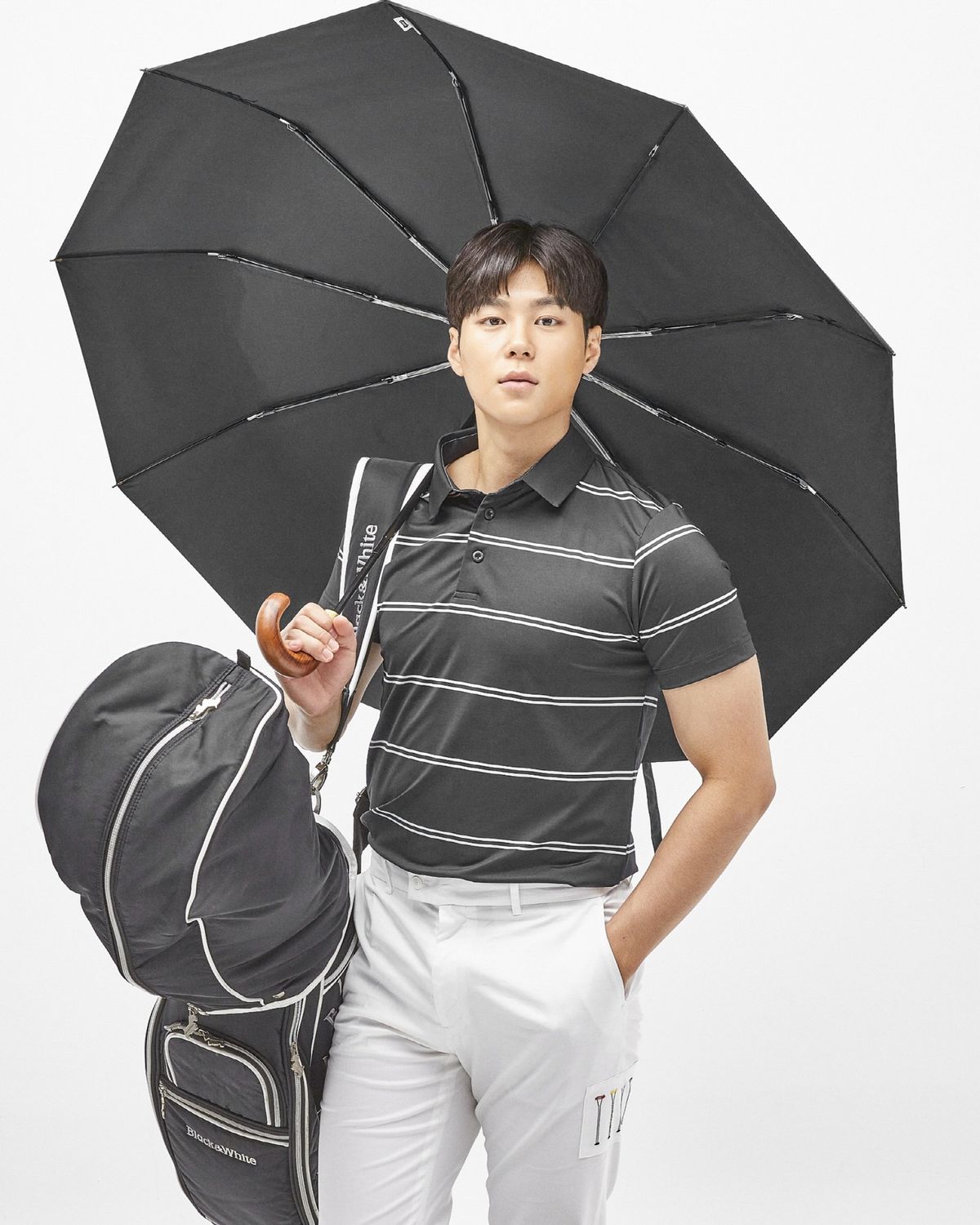 파라체이스(PARACHASE) 2301 프리미엄 곡자 우드그립 자동 3단우산