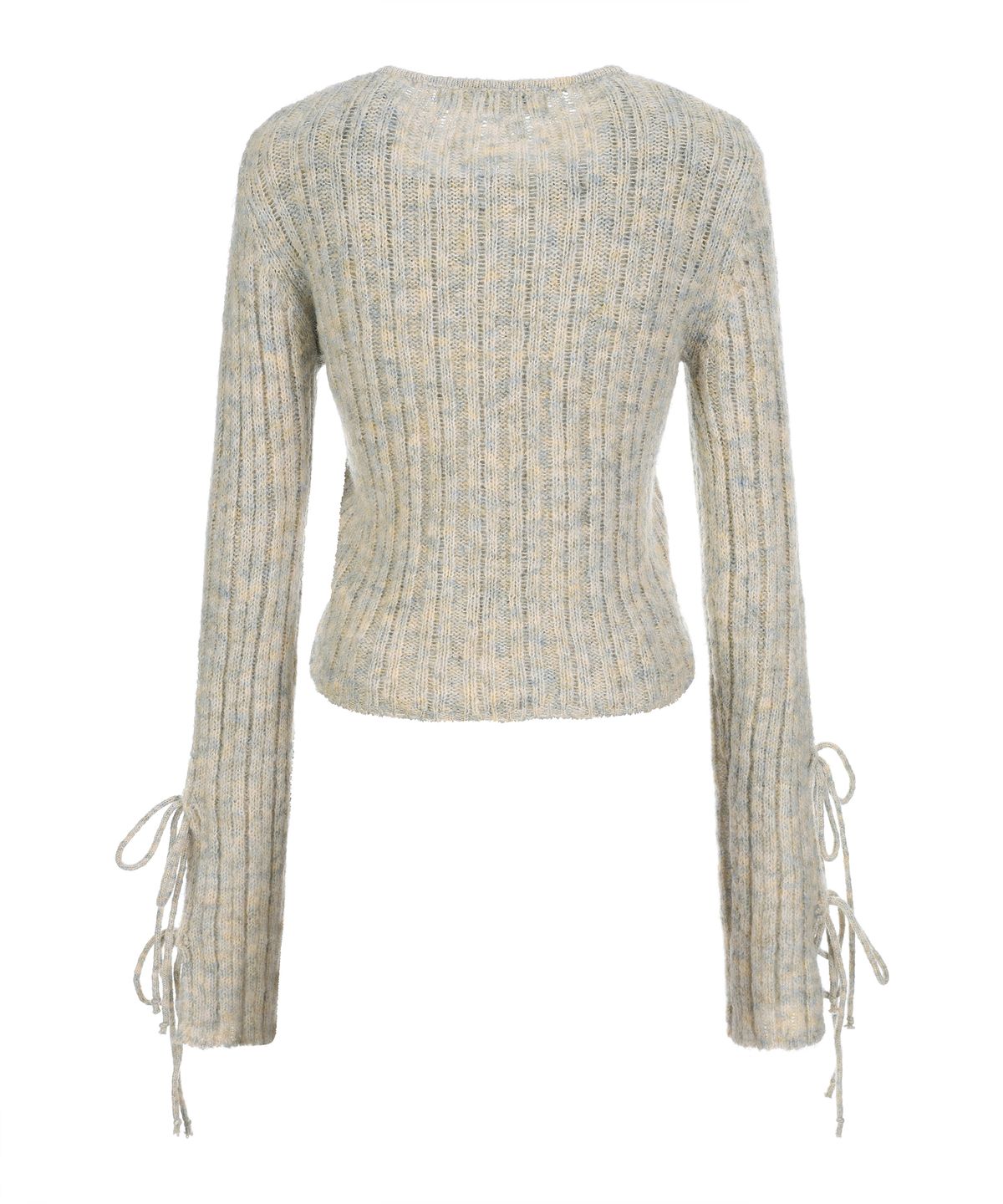 라라폭스(LALAFOX) RIBBON POINT KNIT CARDIGAN OATMEAL 니트 가디건 BQ4KG005