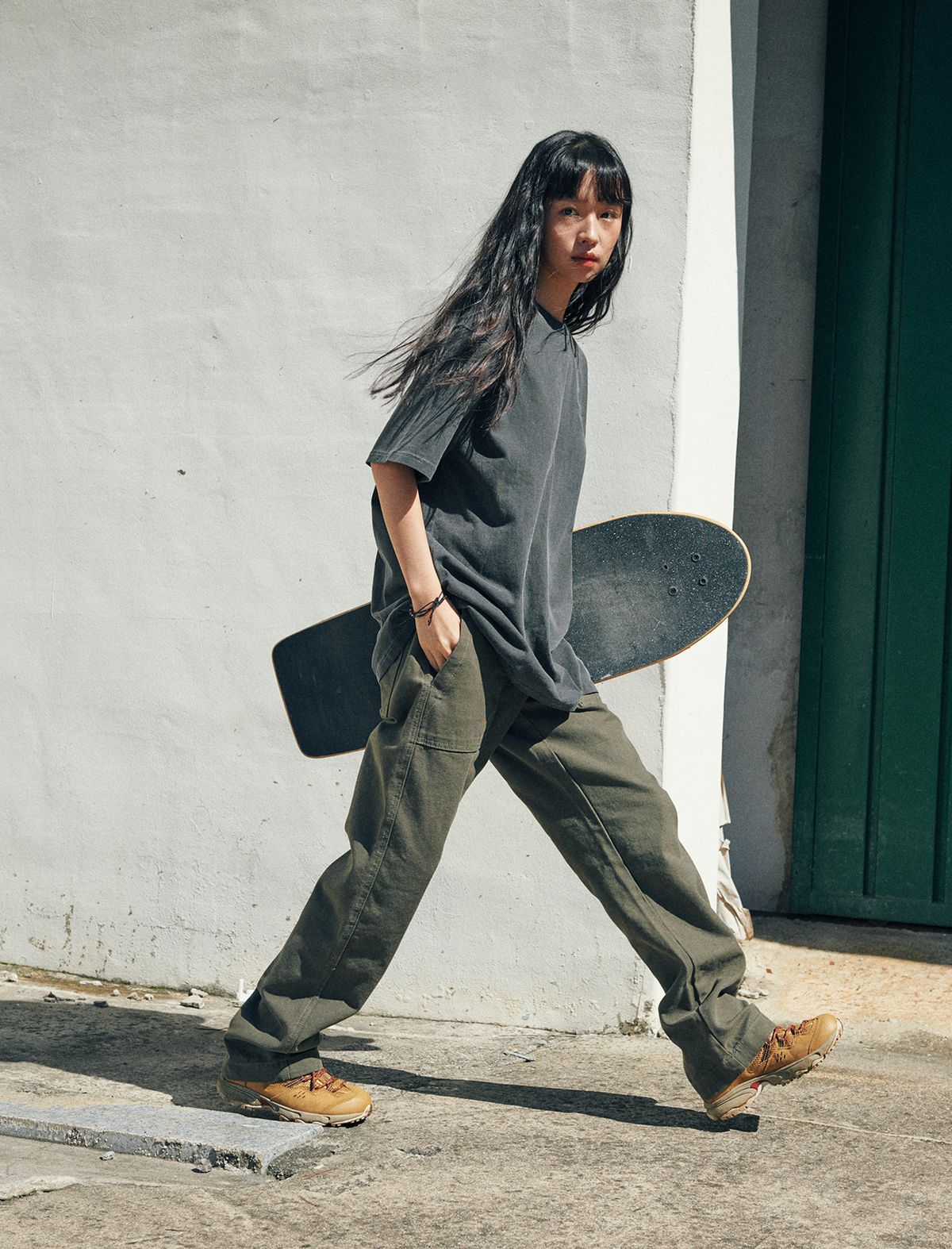 플랫웨이브 인 서울(FLATWAVE IN SEOUL) Pinn Washed Canvas Pants Khaki