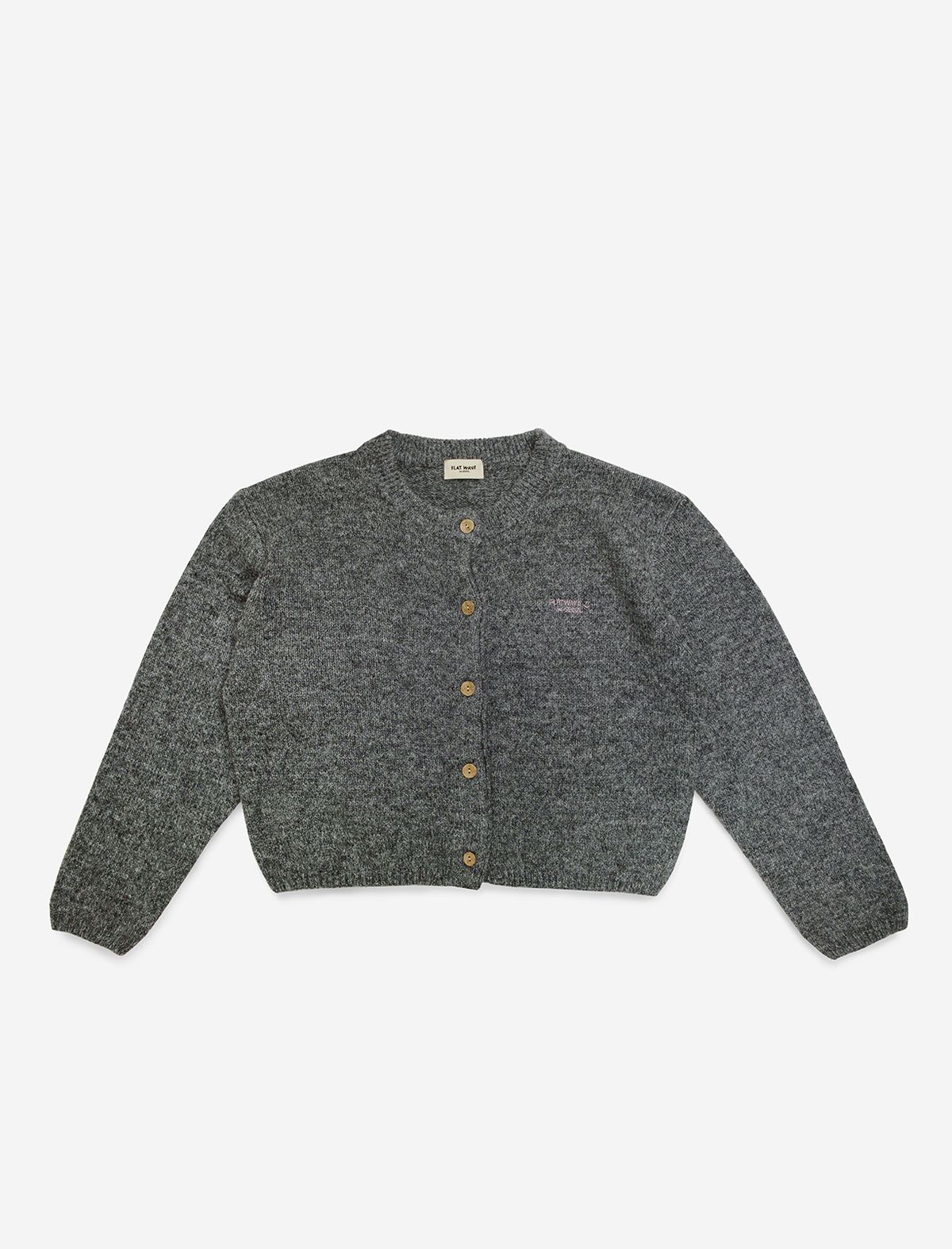 플랫웨이브 인 서울(FLATWAVE IN SEOUL) Ebbe Mild Wool Cardigan Charcoal