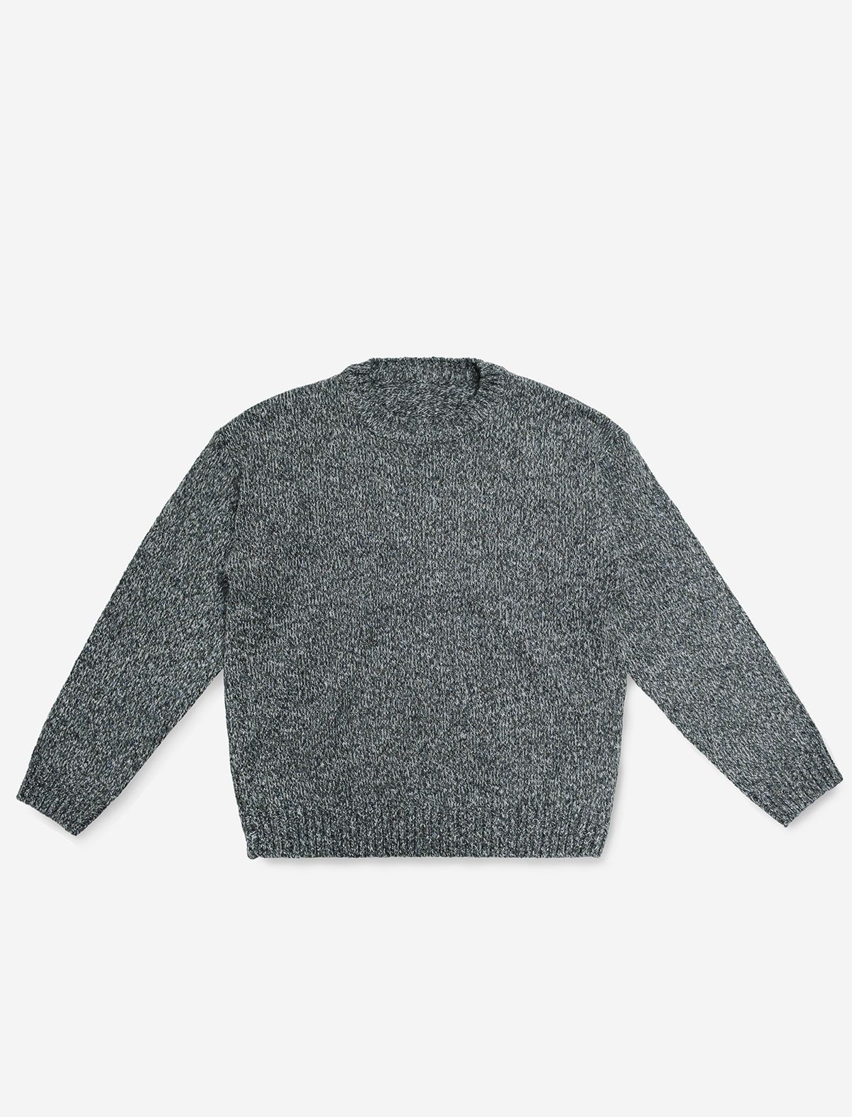 플랫웨이브 인 서울(FLATWAVE IN SEOUL) Brison Mild Round Knit Sweater Charcoal