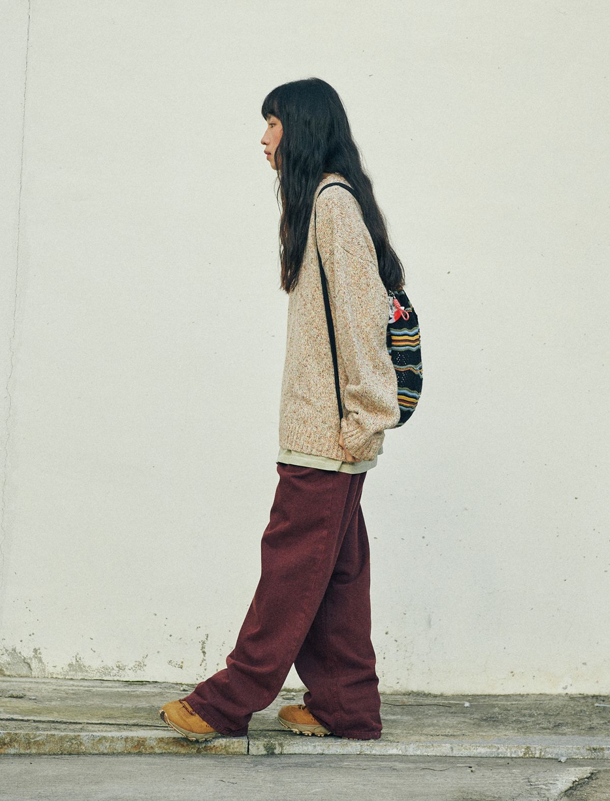 플랫웨이브 인 서울(FLATWAVE IN SEOUL) Brison Mild Round Knit Sweater Beige