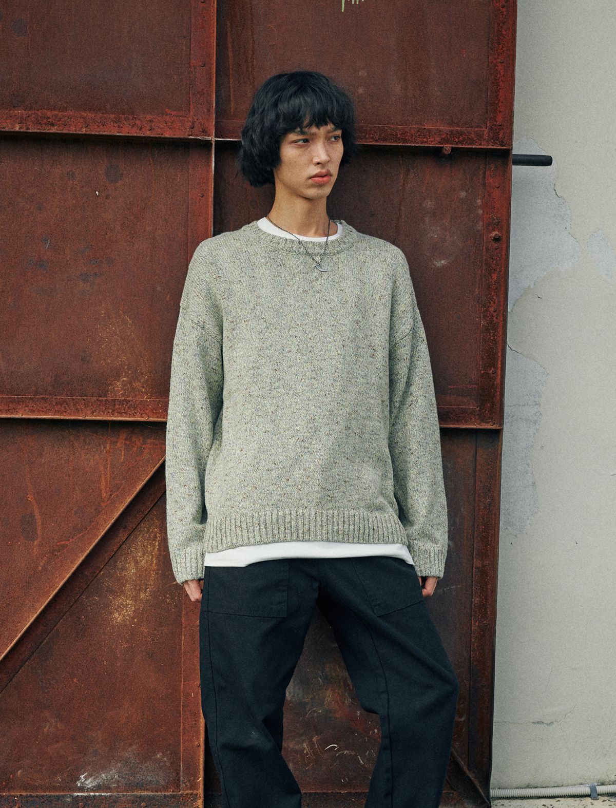 플랫웨이브 인 서울(FLATWAVE IN SEOUL) Brison Mild Round Knit Sweater Mint