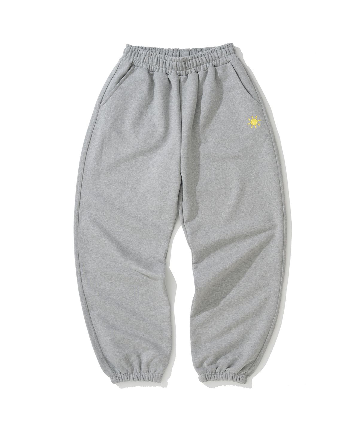 니티드(KNITTED) 데이 로고 스웨트 팬츠 GREY