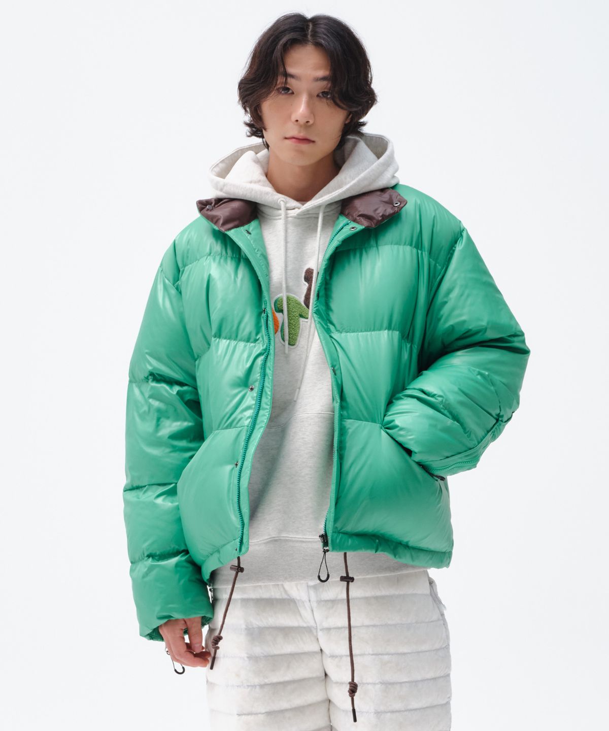 아웃도어 프로덕츠(OUTDOOR PRODUCTS) HIGH NECK PUFFER (GREEN)