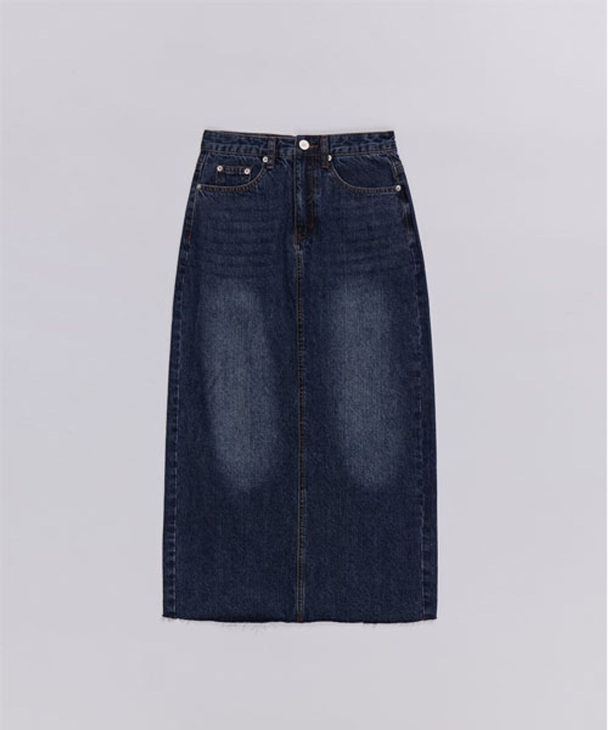 헤인트(HAINT) WREN CARGO POCKET DENIM LONG SKIRT_3COLORS_DEEP BLUE