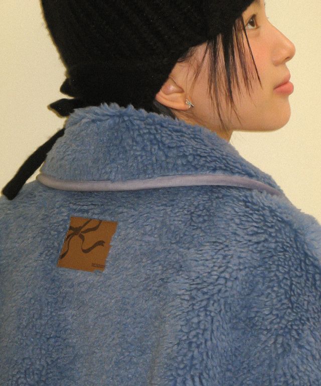 ★24-25FW新作★RONRON★DUMBLE SHORT DUFFLE MUSTANG JACKET MUSINSA | RONRON DUMBLE SHORT DUFFLE MUSTANG JACKET DUSTY BLUE