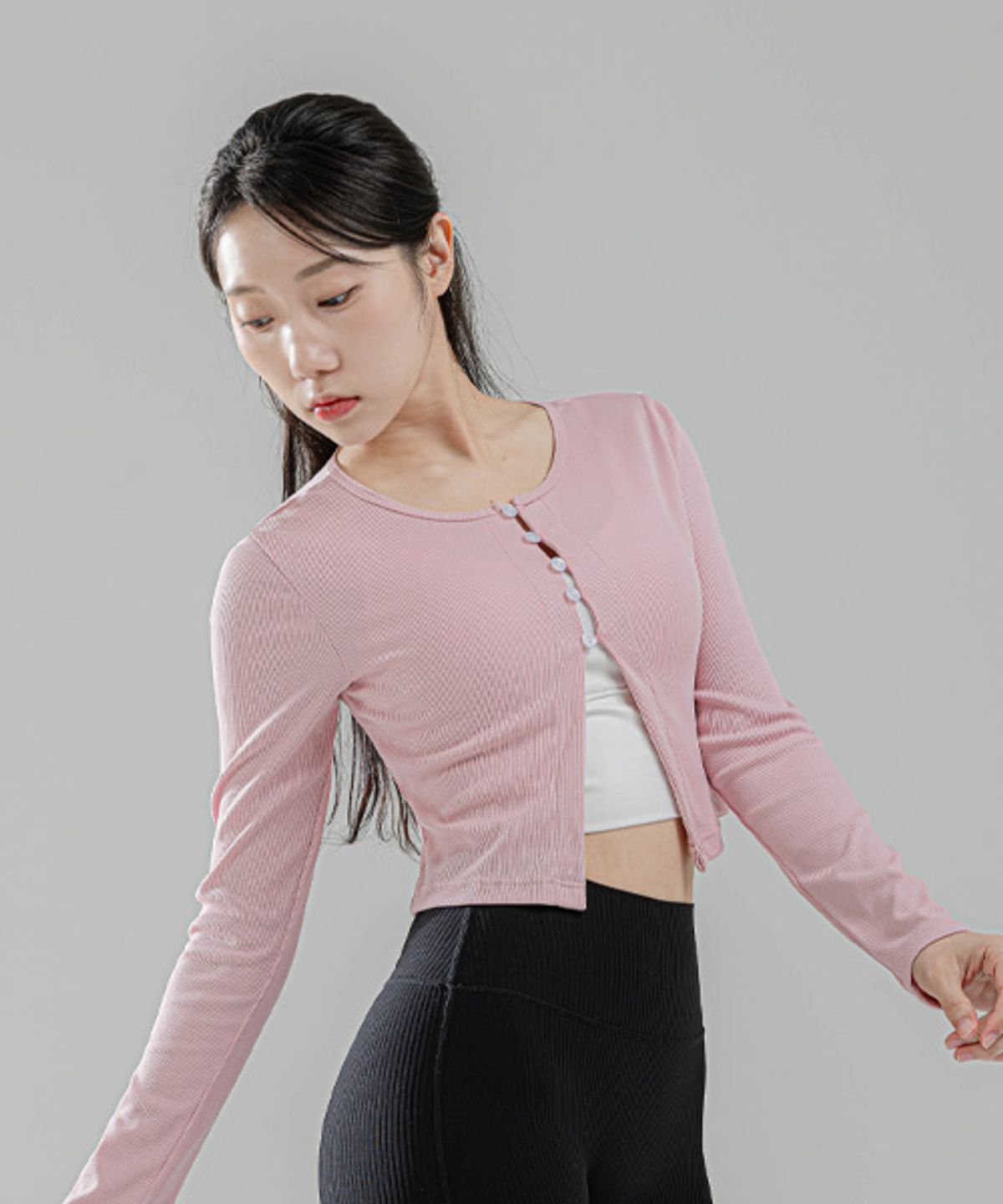 모어아웃(MOREOUT) 여성요가복 A 커버업 가디건 3TT4366