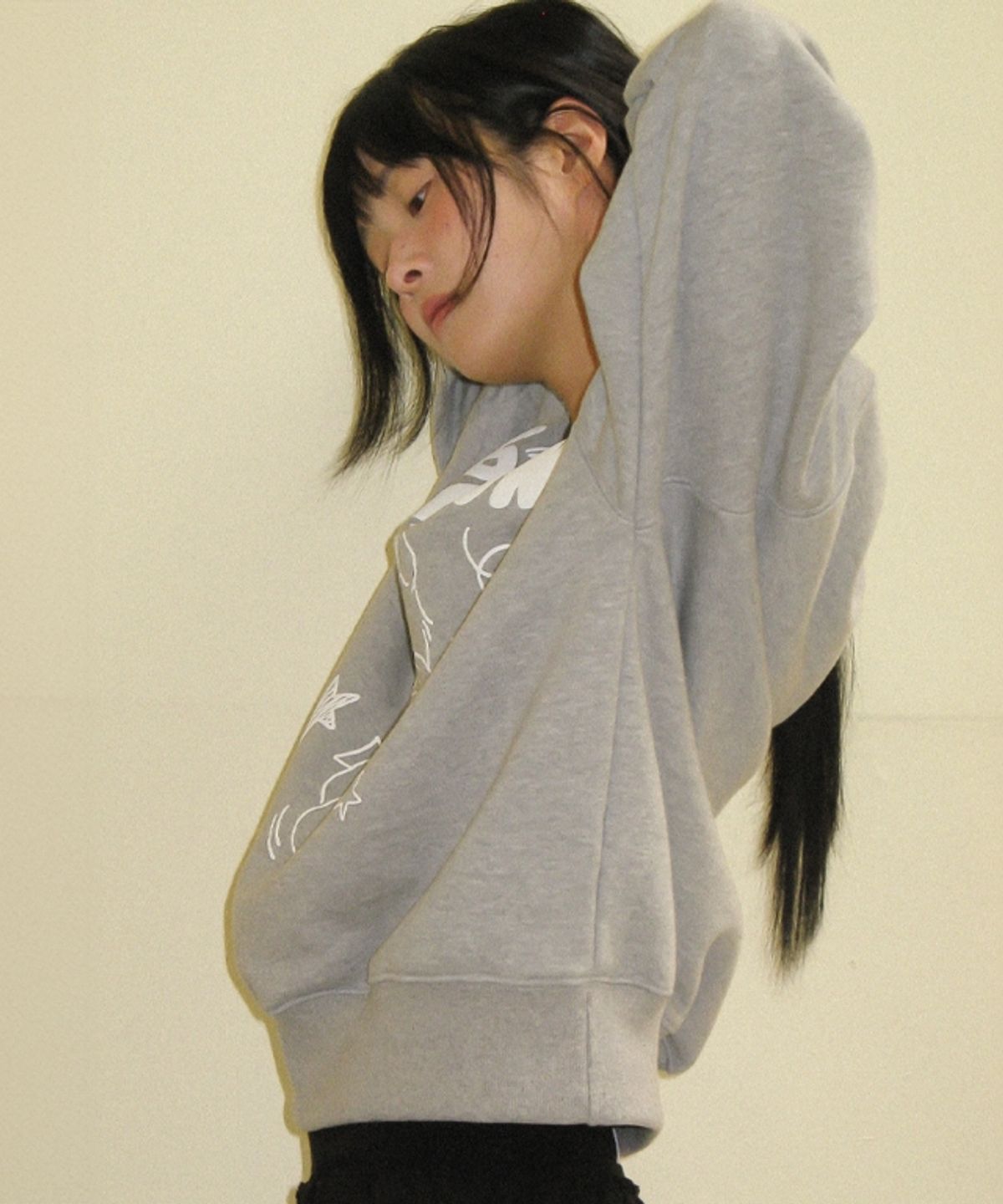 론론(RONRON) EMBO KITSCH CAT SWEATSHIRT GREY