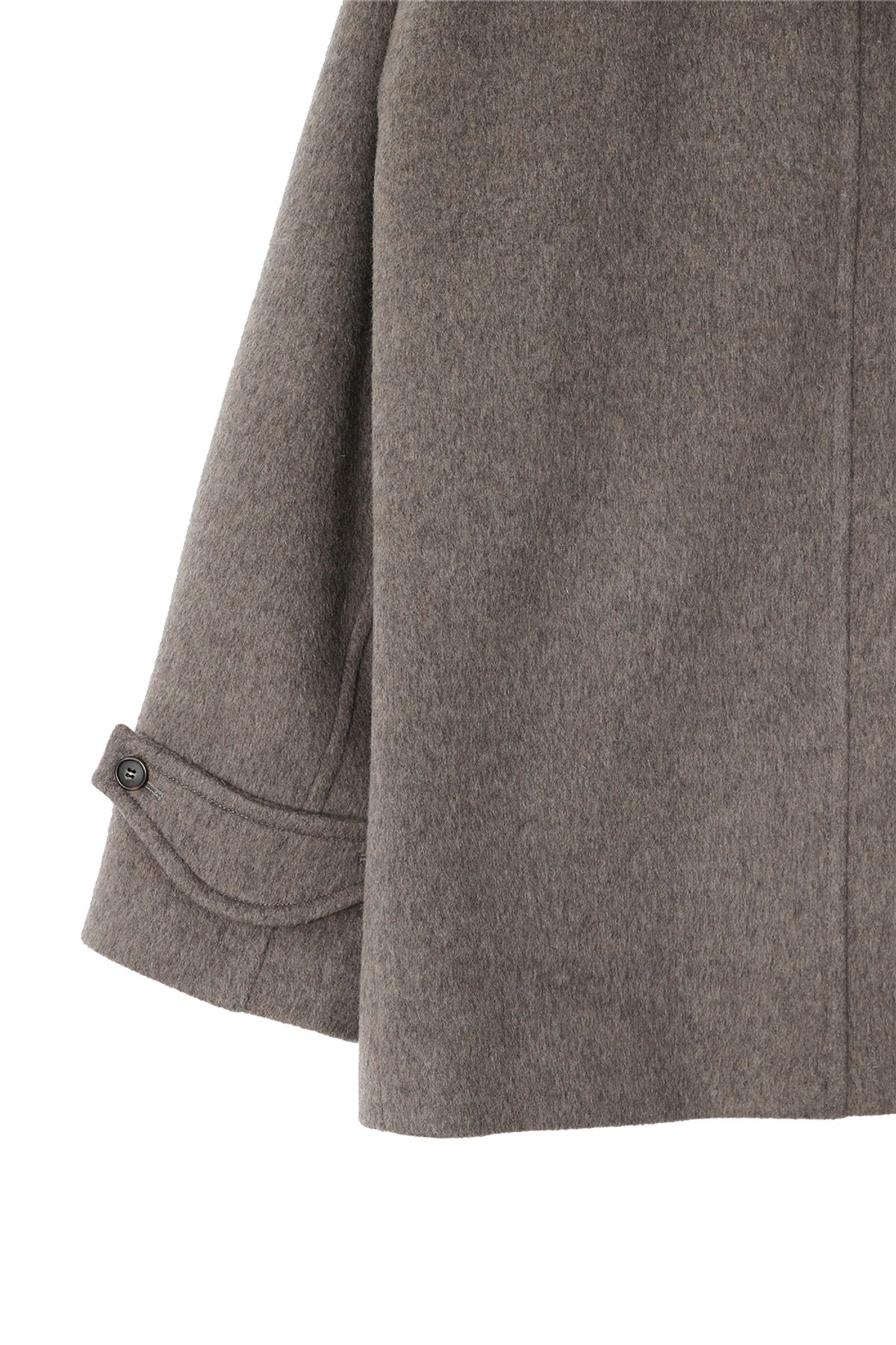 홀리선(HORLISUN) Longgrove Wool Hood Half Coat Melange Beige