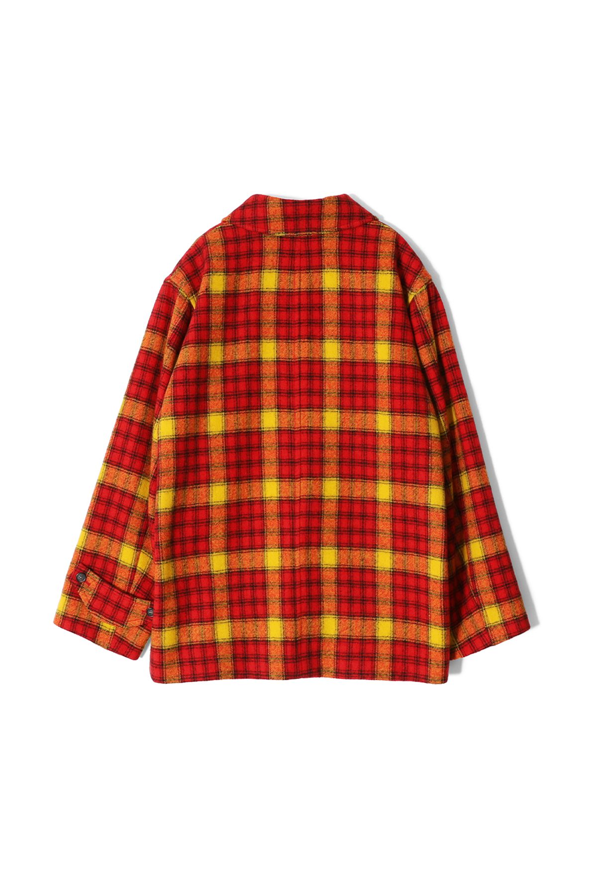 홀리선(HORLISUN) Newyear Check Wool Half Coat Red