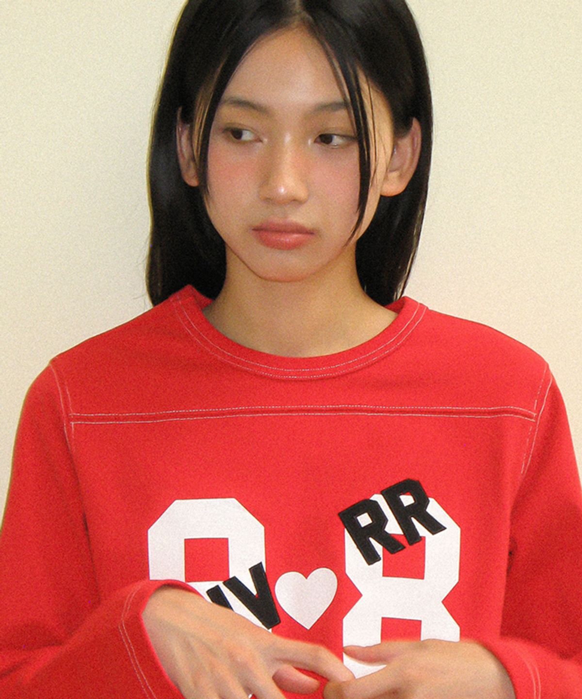 론론(RONRON) 88 LUV RUGBY LONG SLEEVE T SHIRT RED