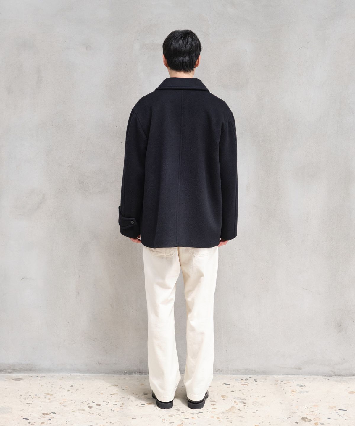 홀리선(HORLISUN) Newyear Wool Half Coat Dark Navy