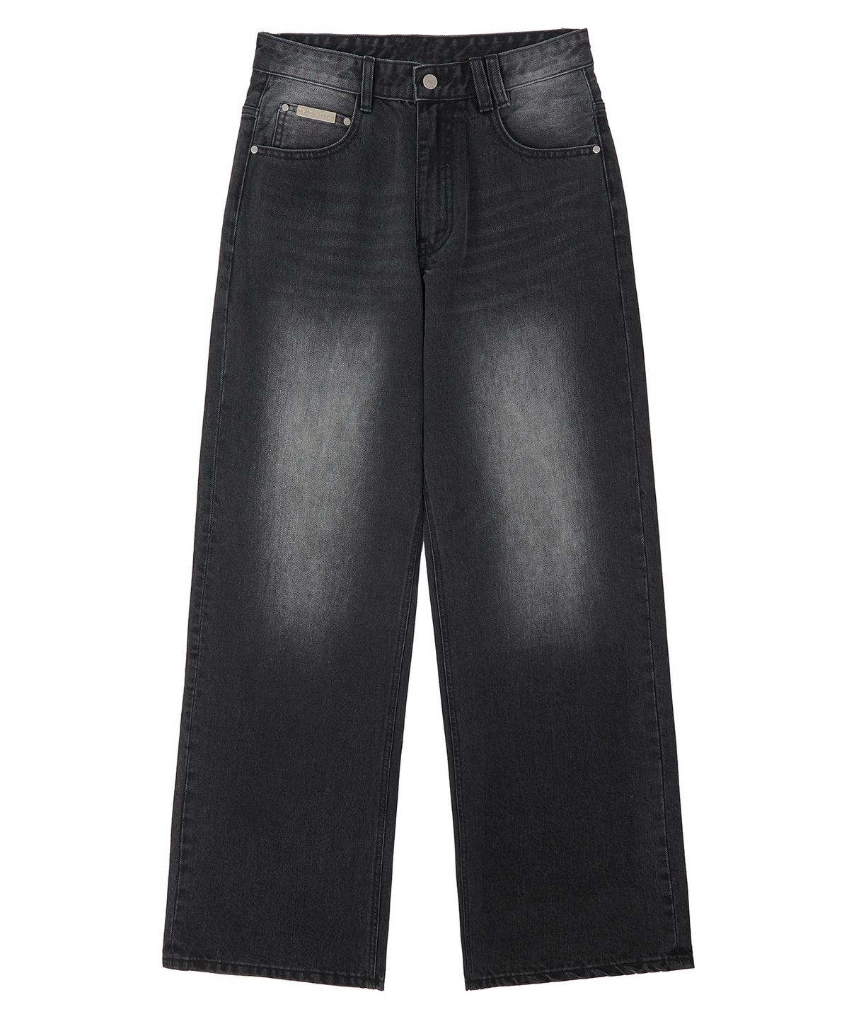 데케트(DECET) [CALIK DENIM]Mid Rise Wide Jeans DCPT027PBlackB