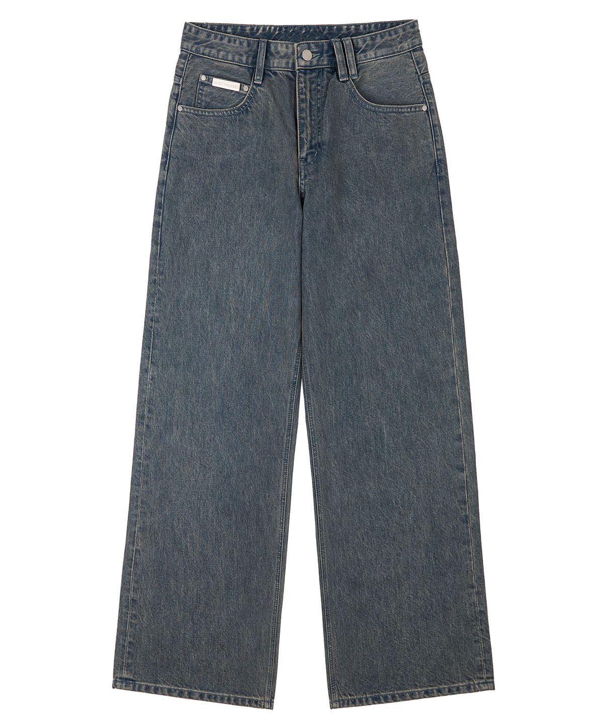 데케트(DECET) [CALIK DENIM]Mid Rise Wide Jeans DCPT027PSTNGRBlue