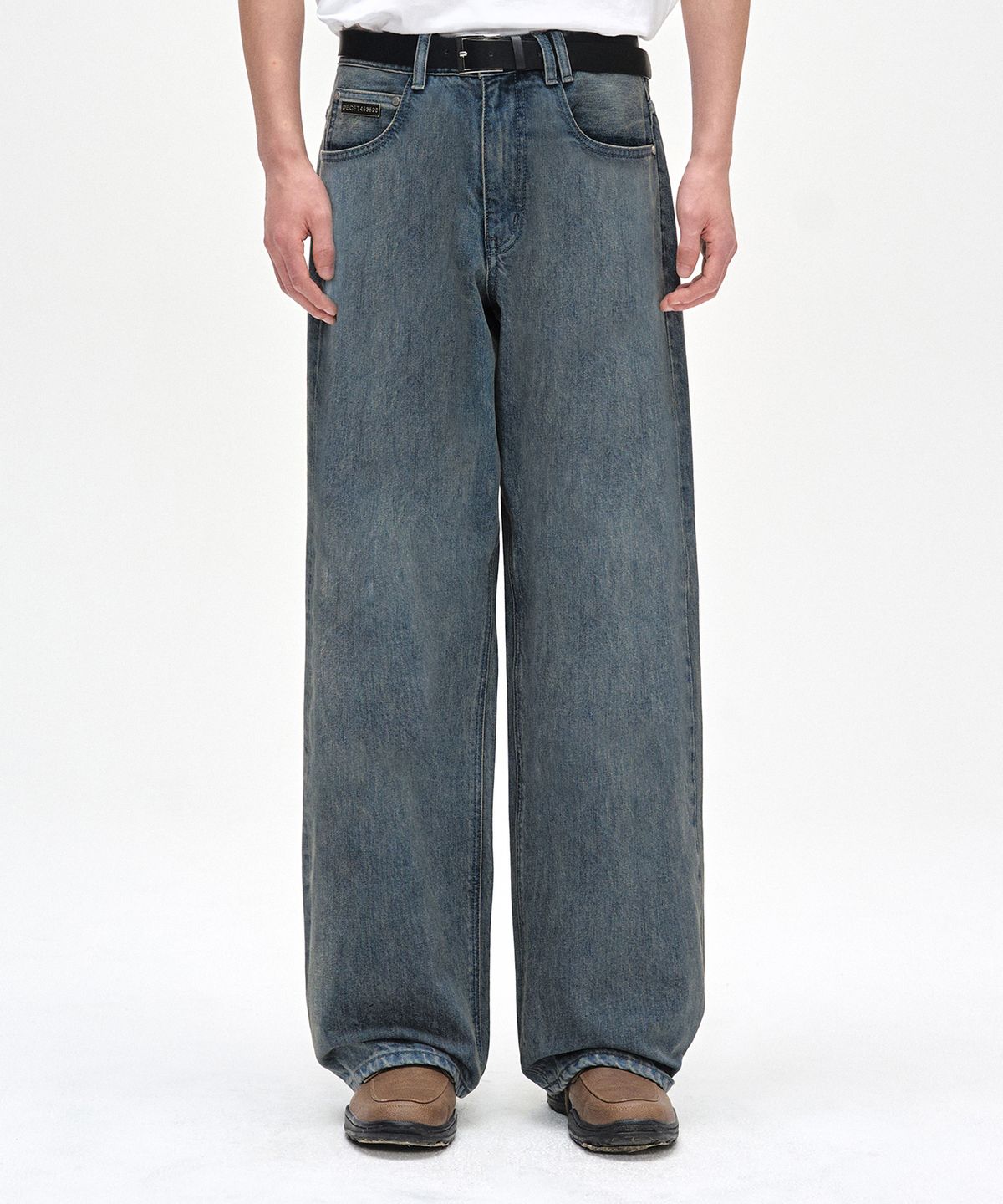 데케트(DECET) [CALIK DENIM]Mid Rise Wide Jeans DCPT027PSTNGRBlue