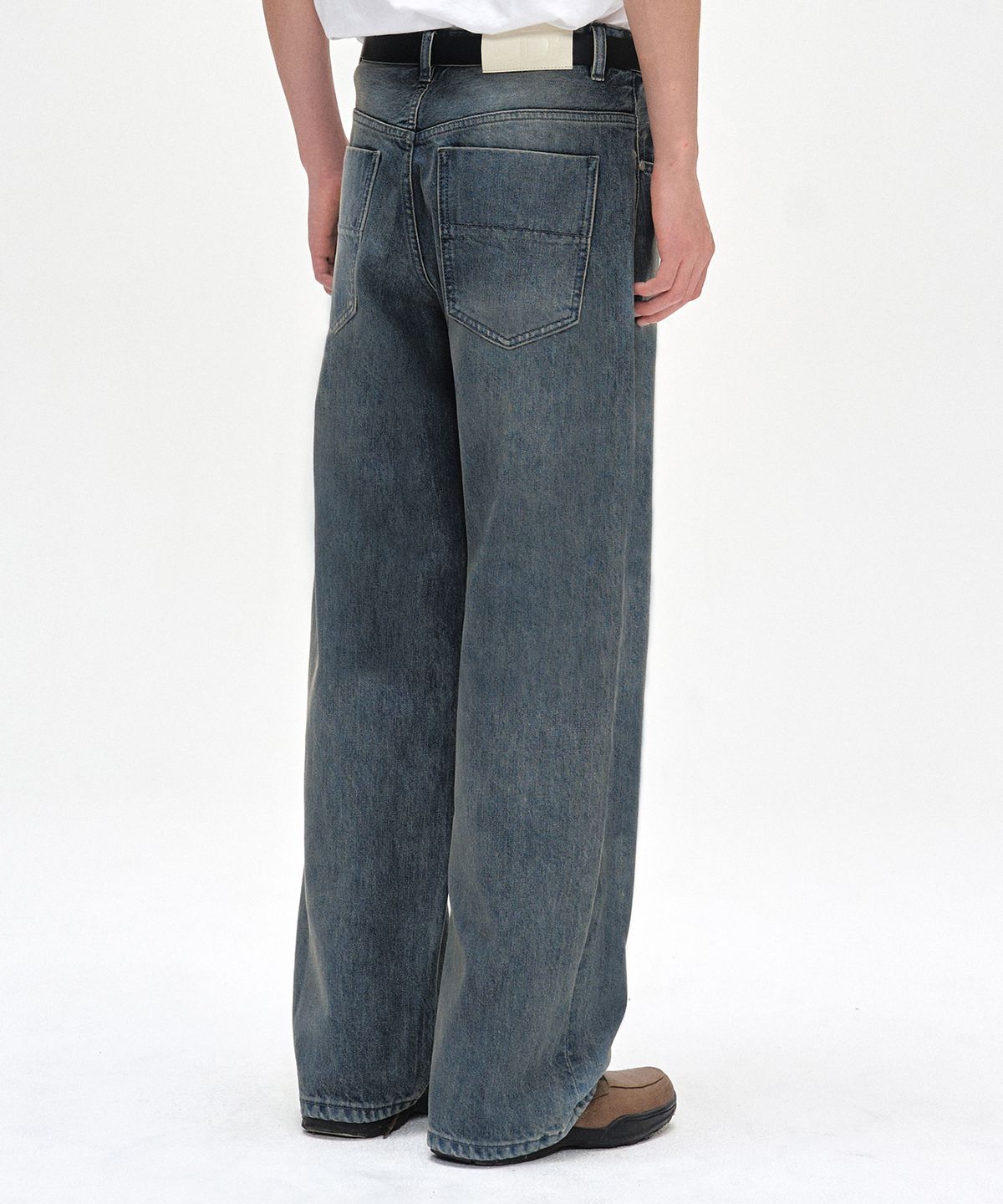 데케트(DECET) [CALIK DENIM]Mid Rise Wide Jeans DCPT027PSTNGRBlue