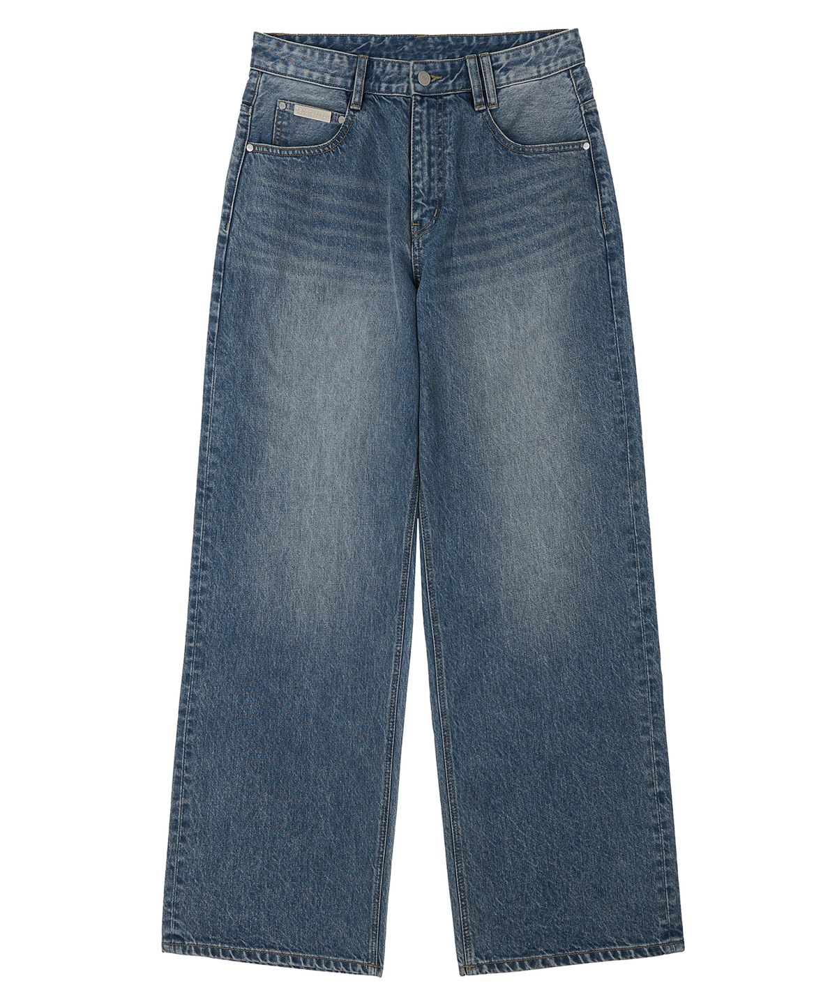 데케트(DECET) [CALIK DENIM]Mid Rise Wide Jeans DCPT027PBlueB