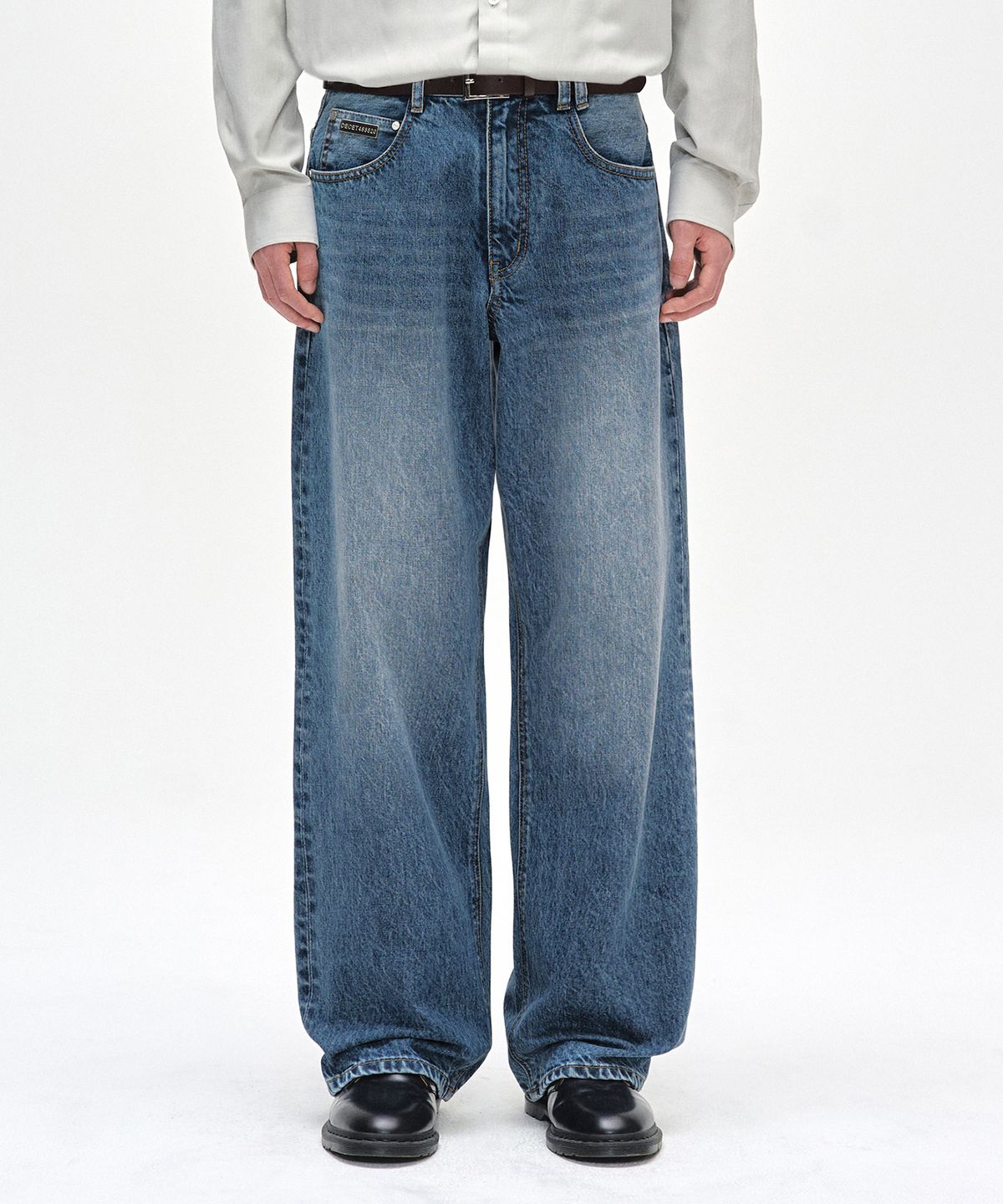 데케트(DECET) [CALIK DENIM]Mid Rise Wide Jeans DCPT027PBlueB