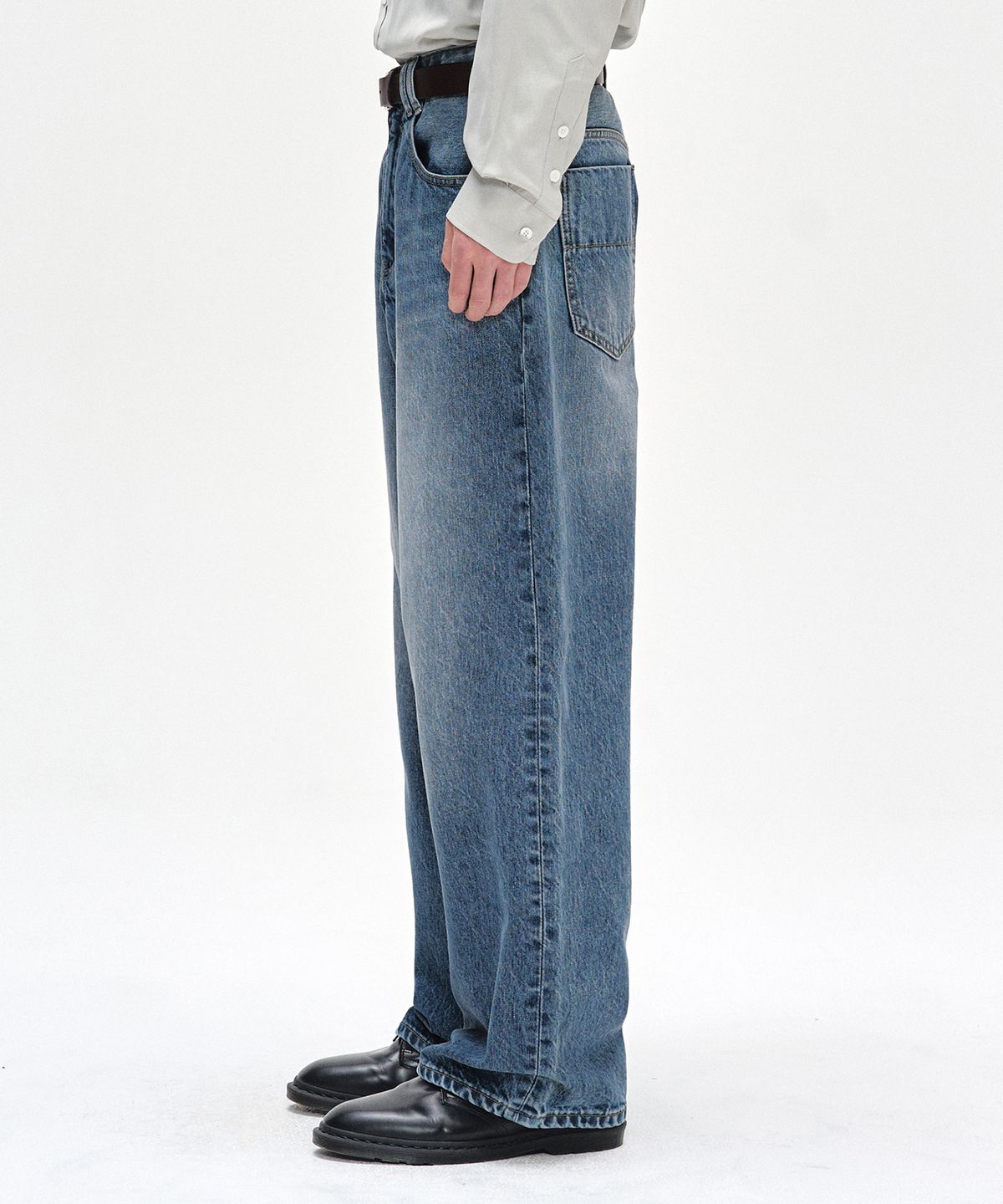 데케트(DECET) [CALIK DENIM]Mid Rise Wide Jeans DCPT027PBlueB