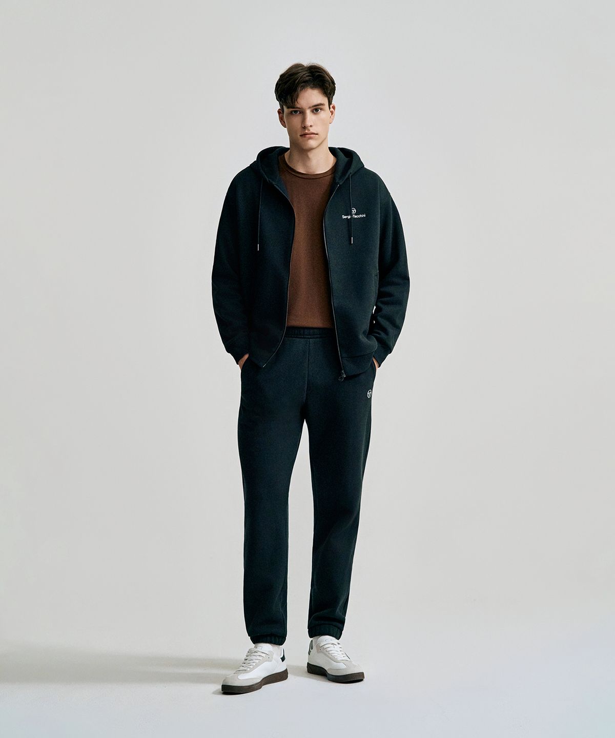세르지오 타키니(SERGIO TACCHINI) U 데일리 기모 후드 집업 (Black)