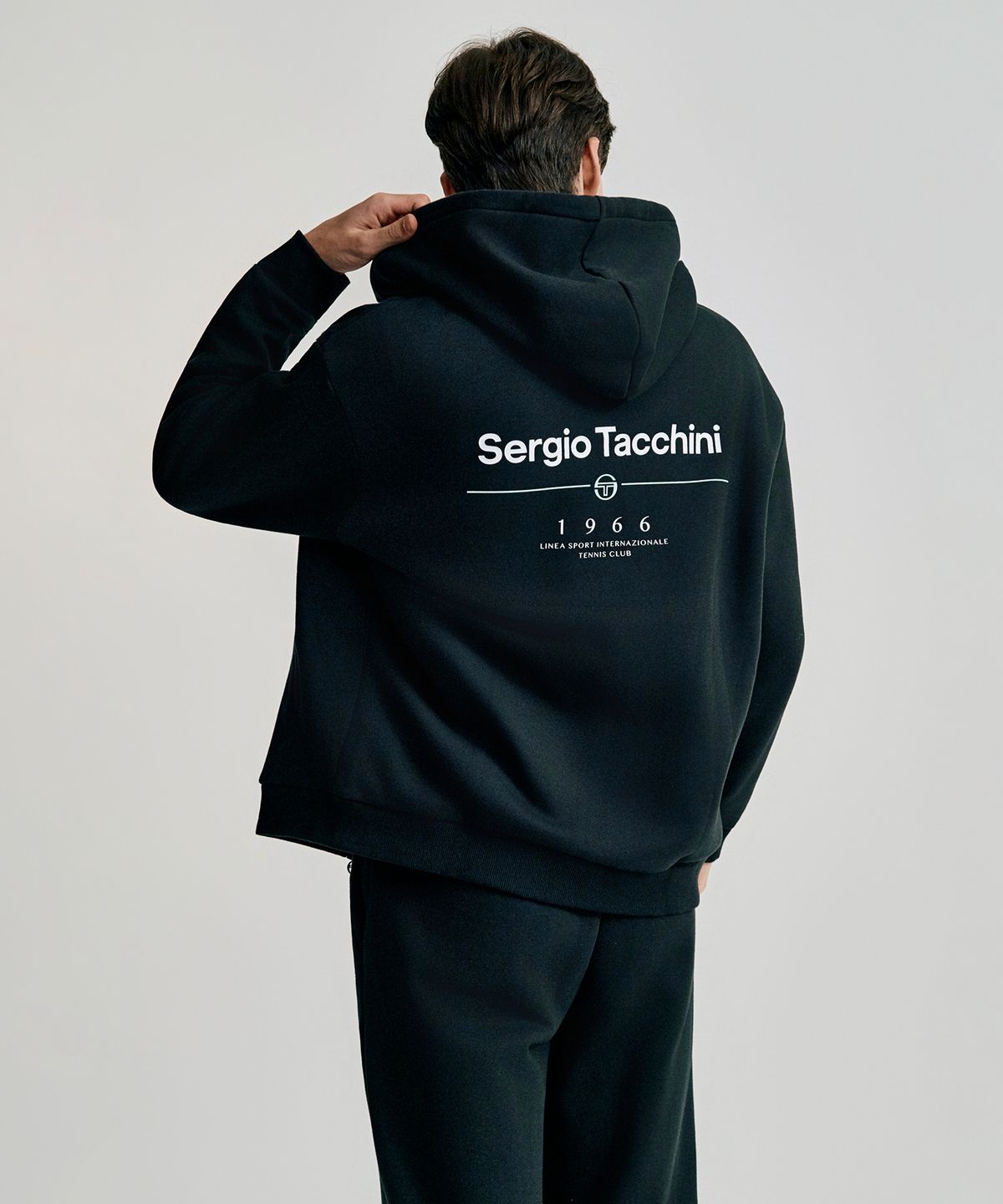 세르지오 타키니(SERGIO TACCHINI) U 데일리 기모 후드 집업 (Black)