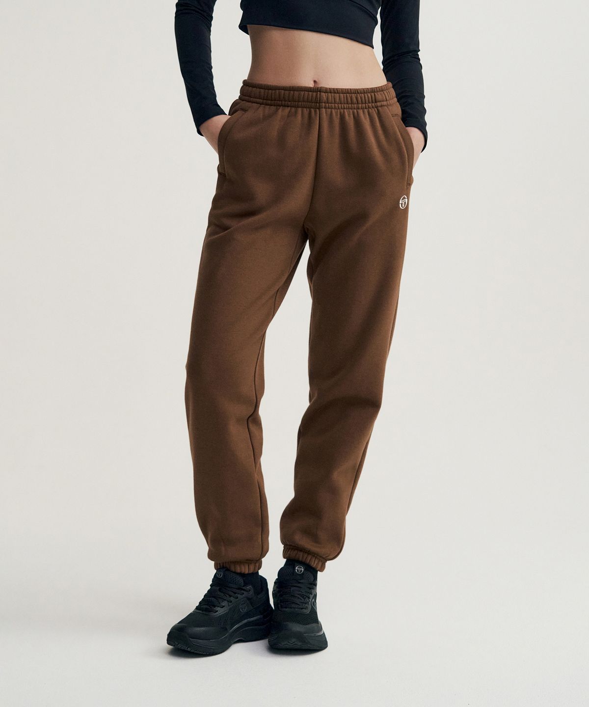세르지오 타키니(SERGIO TACCHINI) W 데일리 스웻 기모 조거 팬츠 (D.Brown)